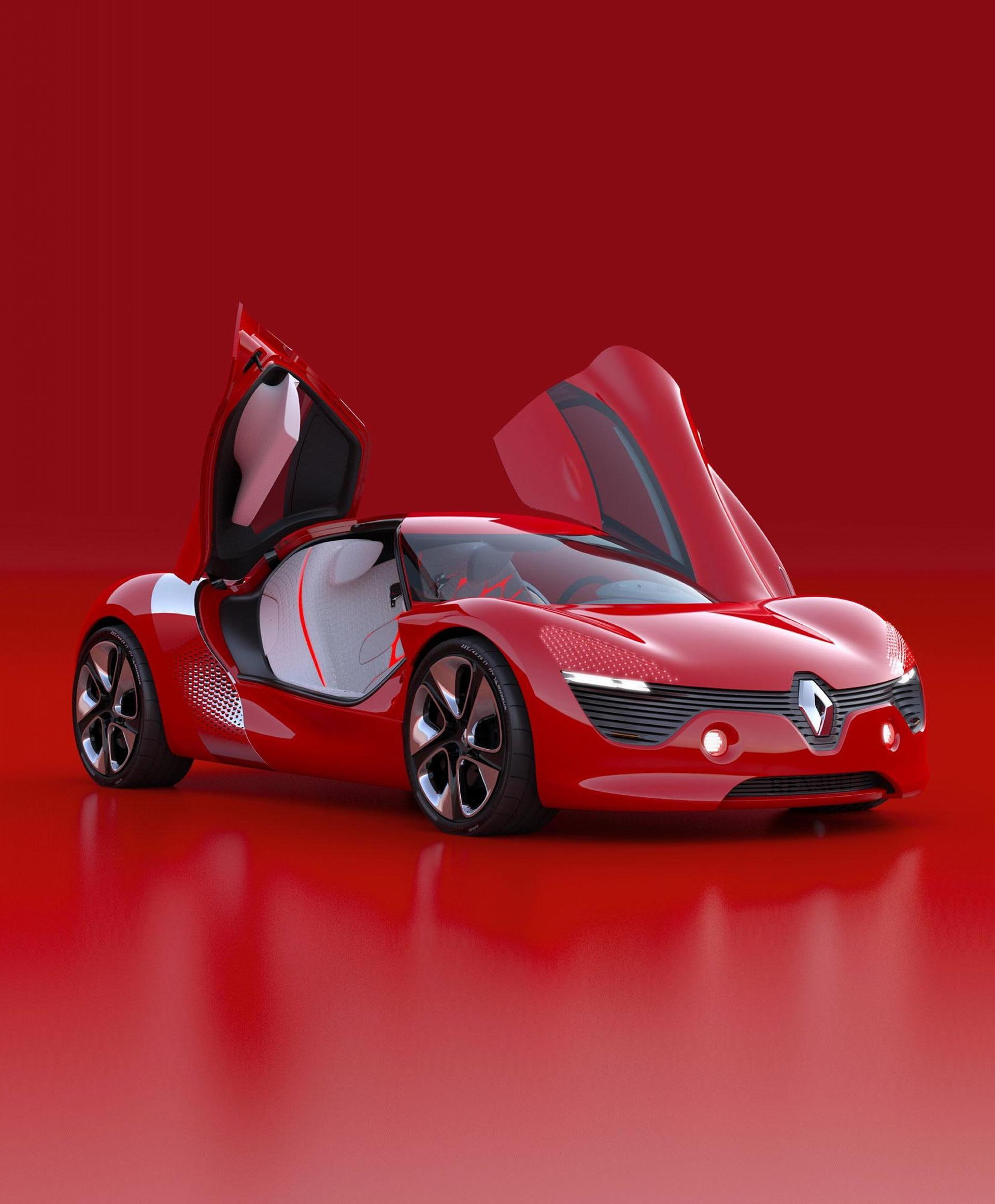2010 renault dezir concept, car, red, mode of transportation