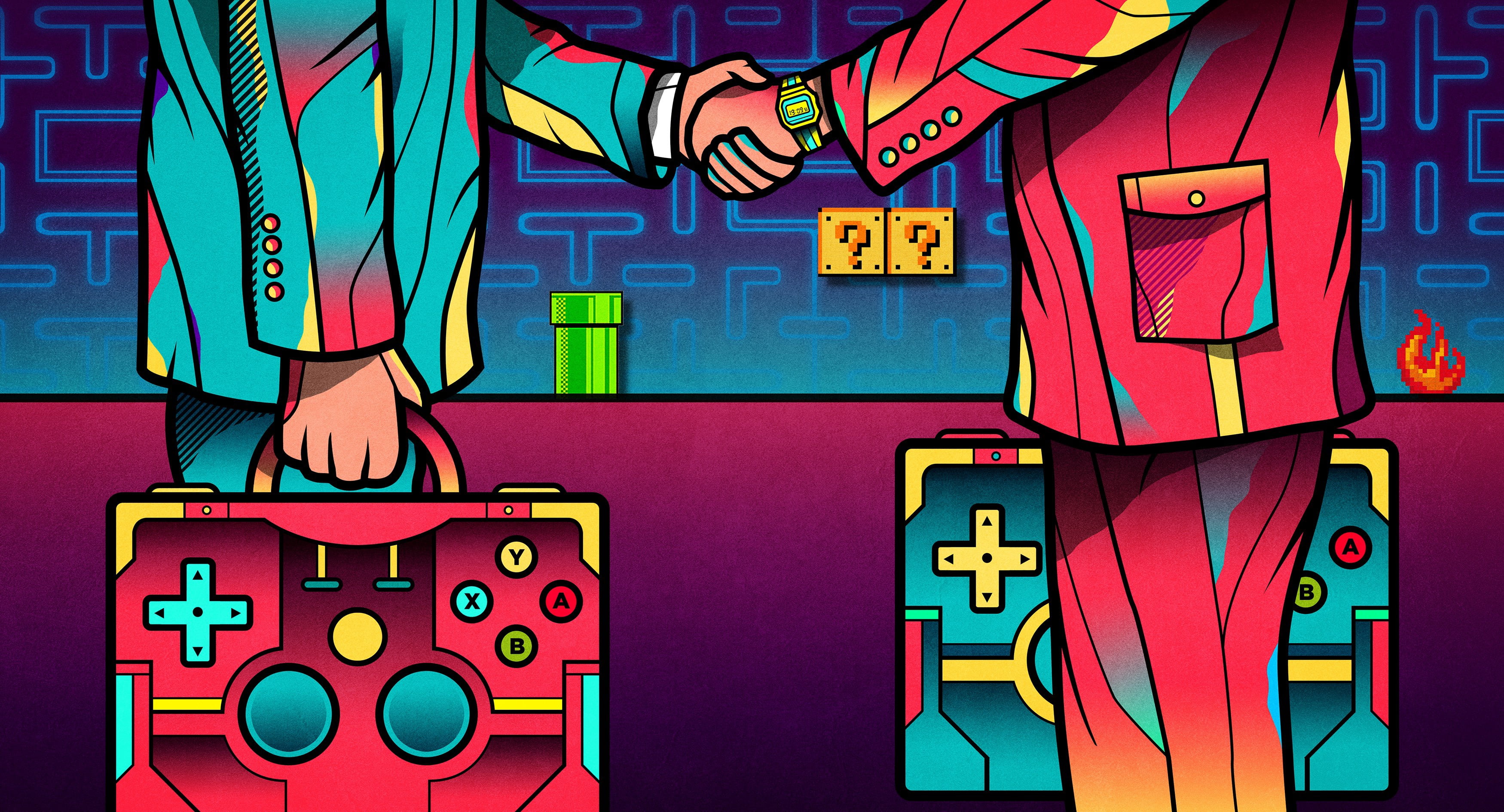 Color, Game, The game, People, Style, Mario, Art, Games, Joystick