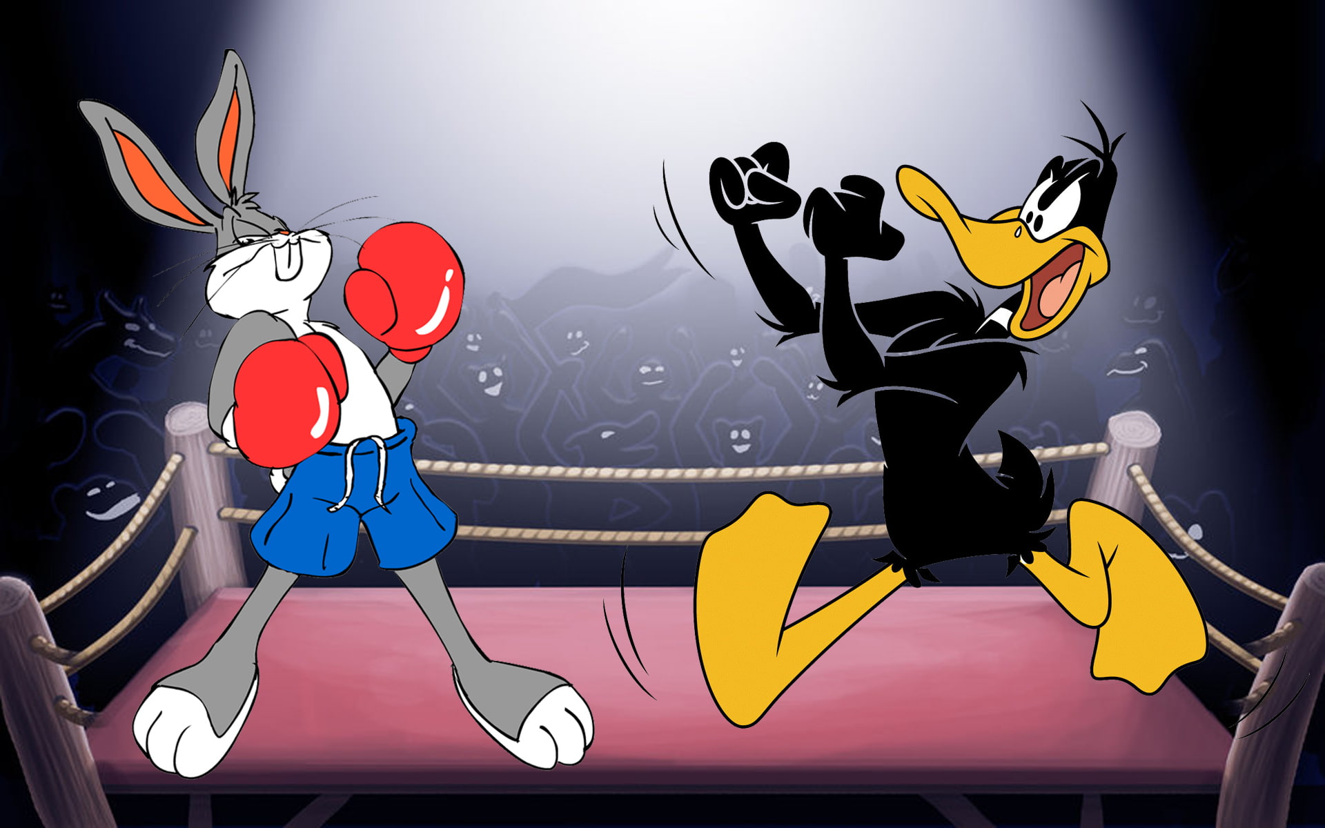 Looney Tunes Boxer Bugs Bunny And Daffy Duck Cartoon Hd Desktop Backgrounds Free Download 1920×1200