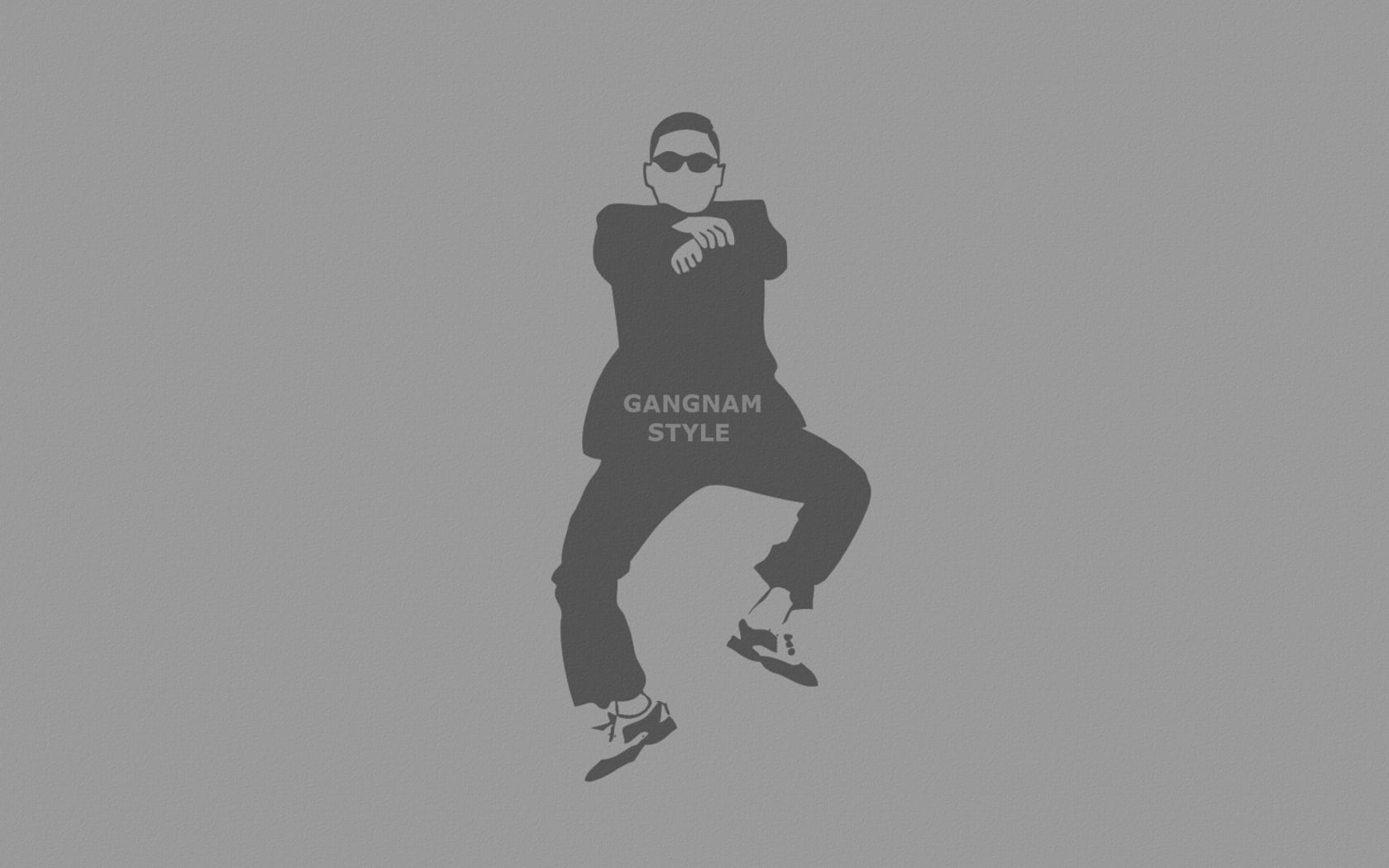 Gangnam Style wallpaper, sign, gray background, people, dancing