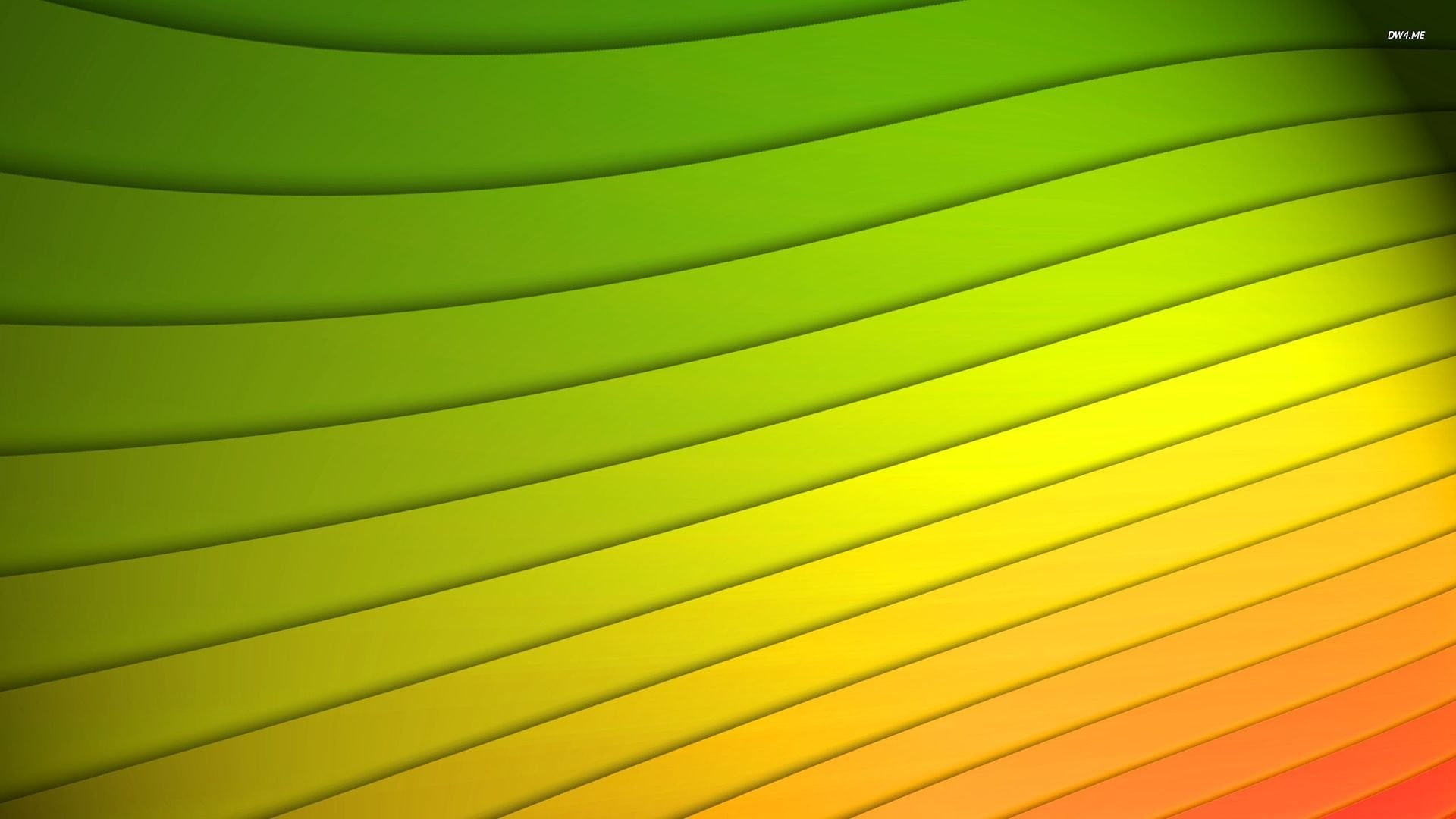 abstract, wavy lines, green, yellow, orange
