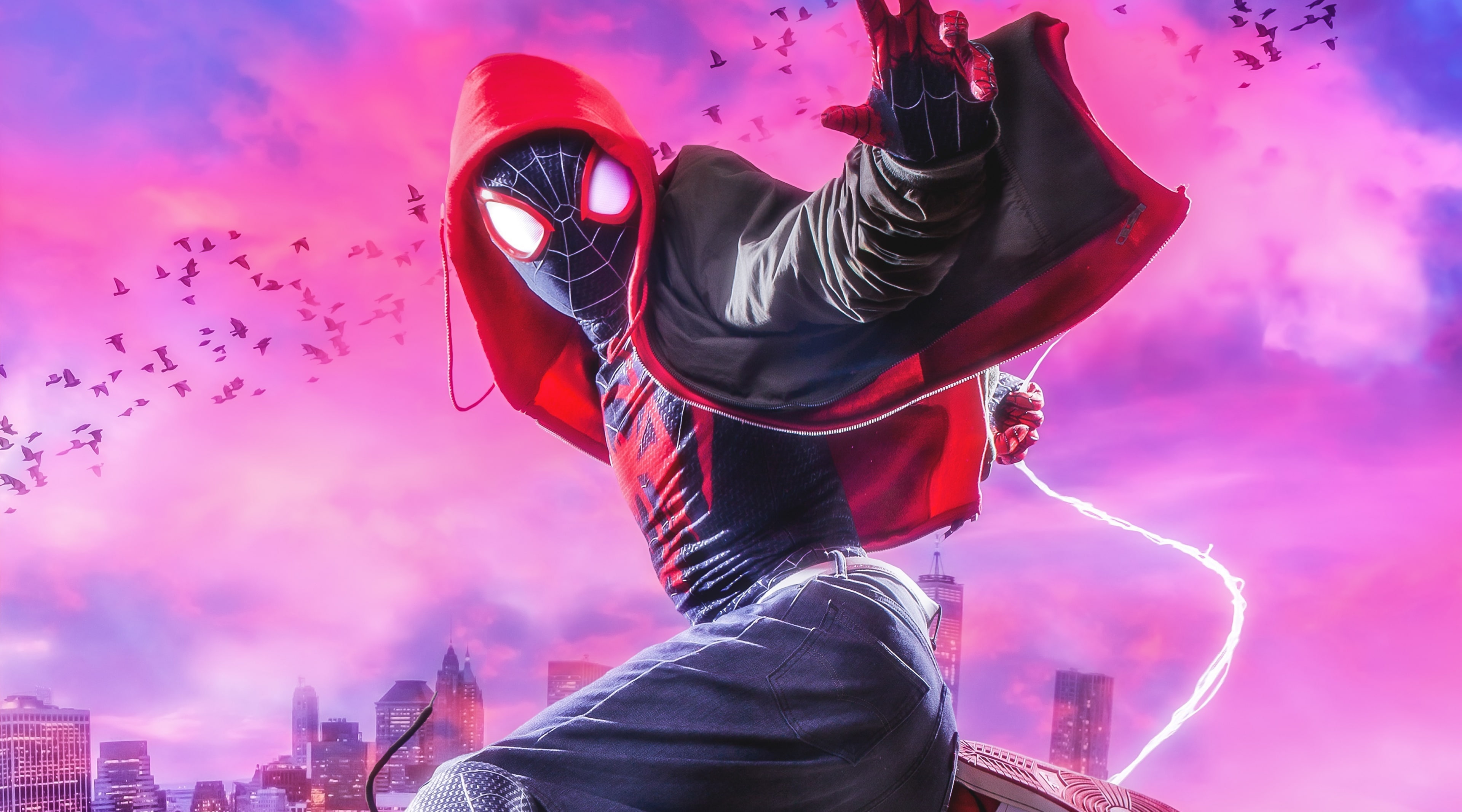 Spider-Man Into The Spider-Verse 4K, Movies, Background, Spiderman