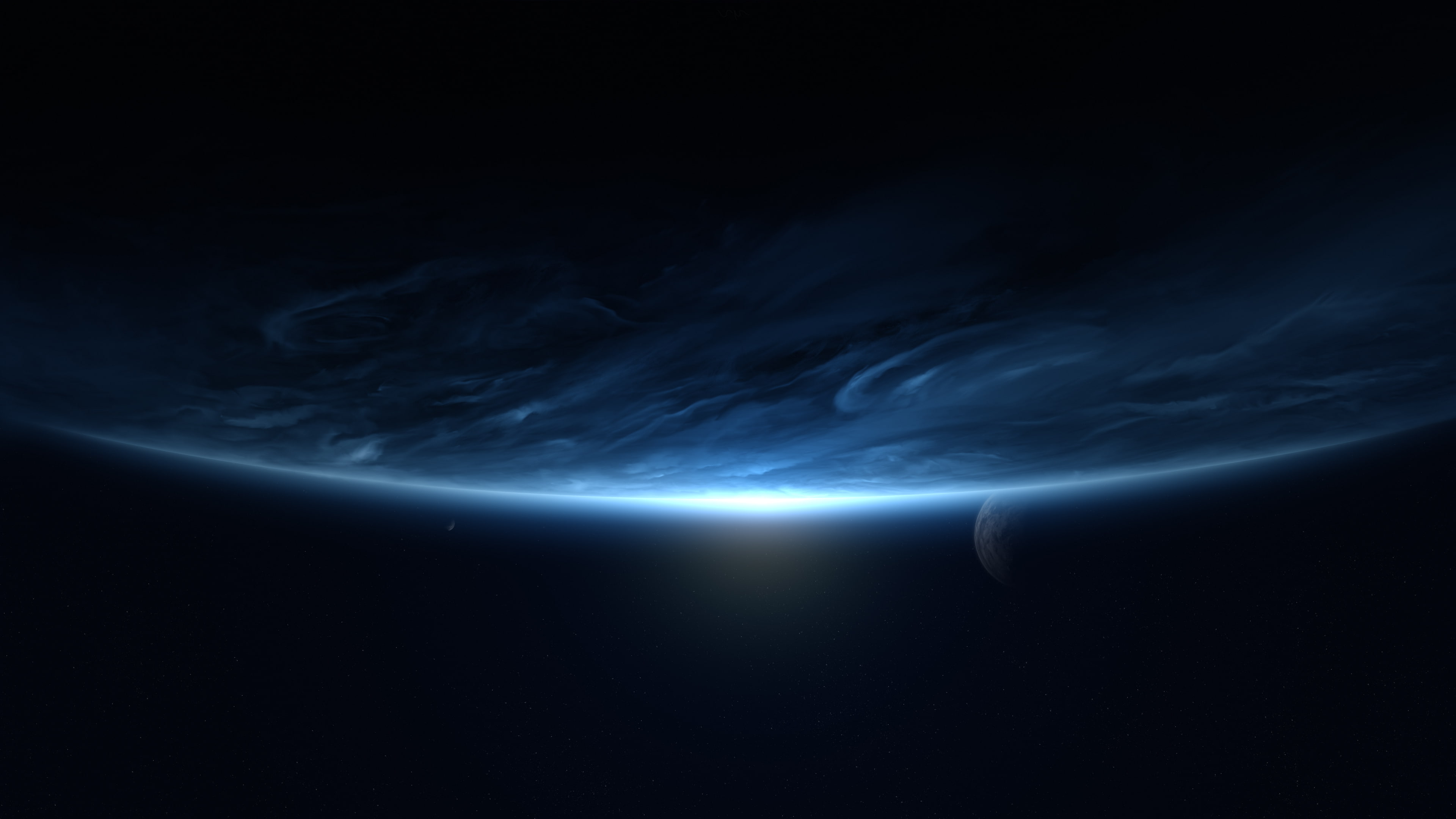 Free Download | HD Wallpaper: Planet, Horizon, Earth, 4K | Wallpaper Flare