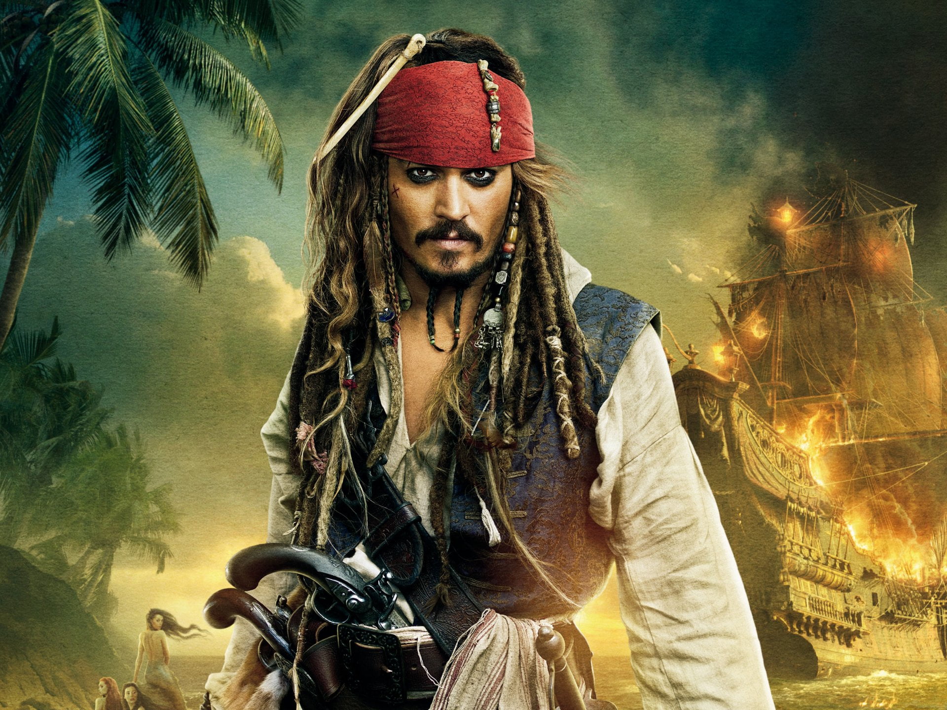 Free download HD wallpaper Johnny Depp illustration, Pirates Of The