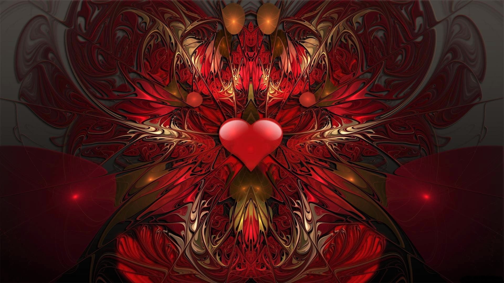red, pattern, heart