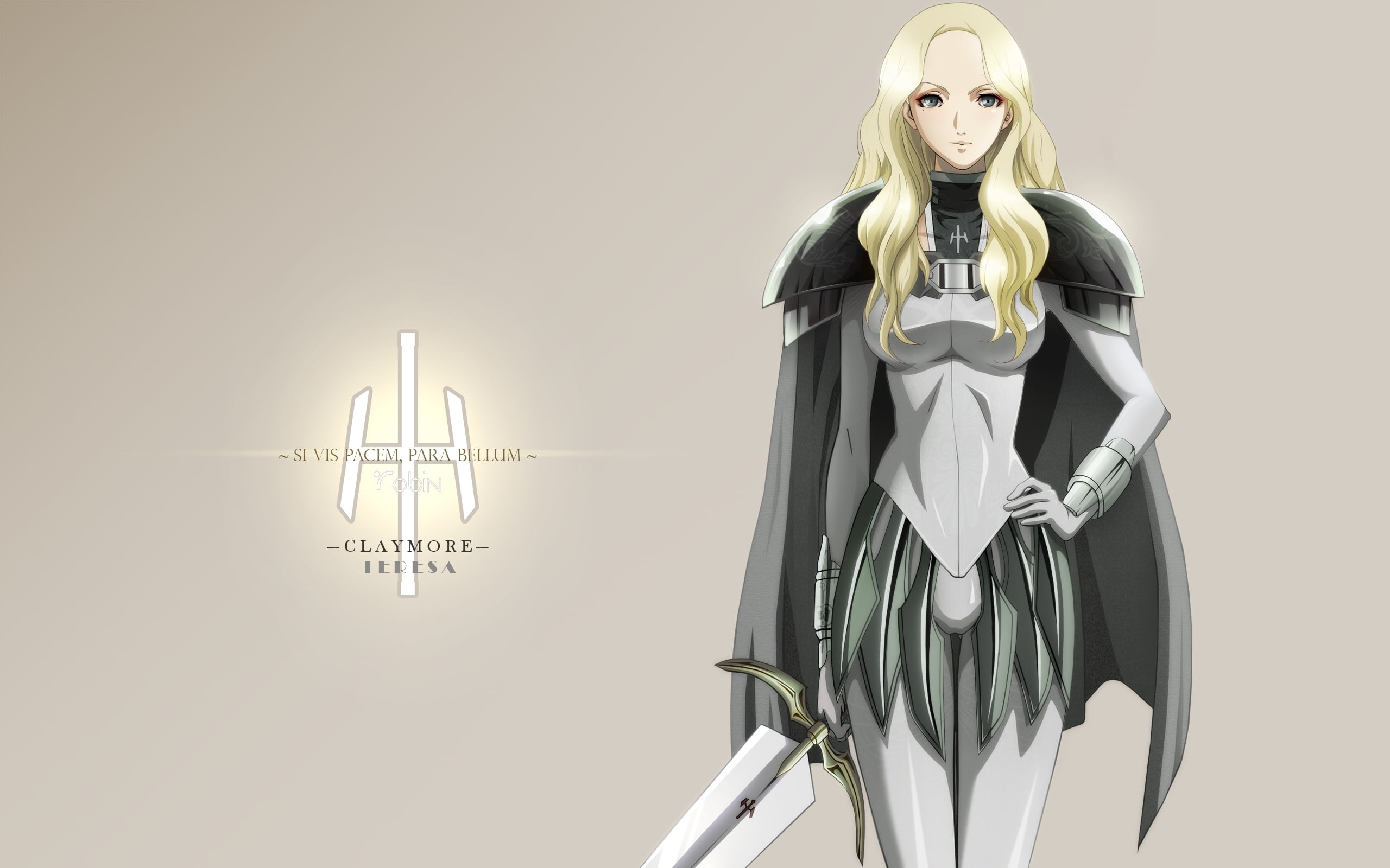 yellow haired female illustration, girl, weapons, sword, anime