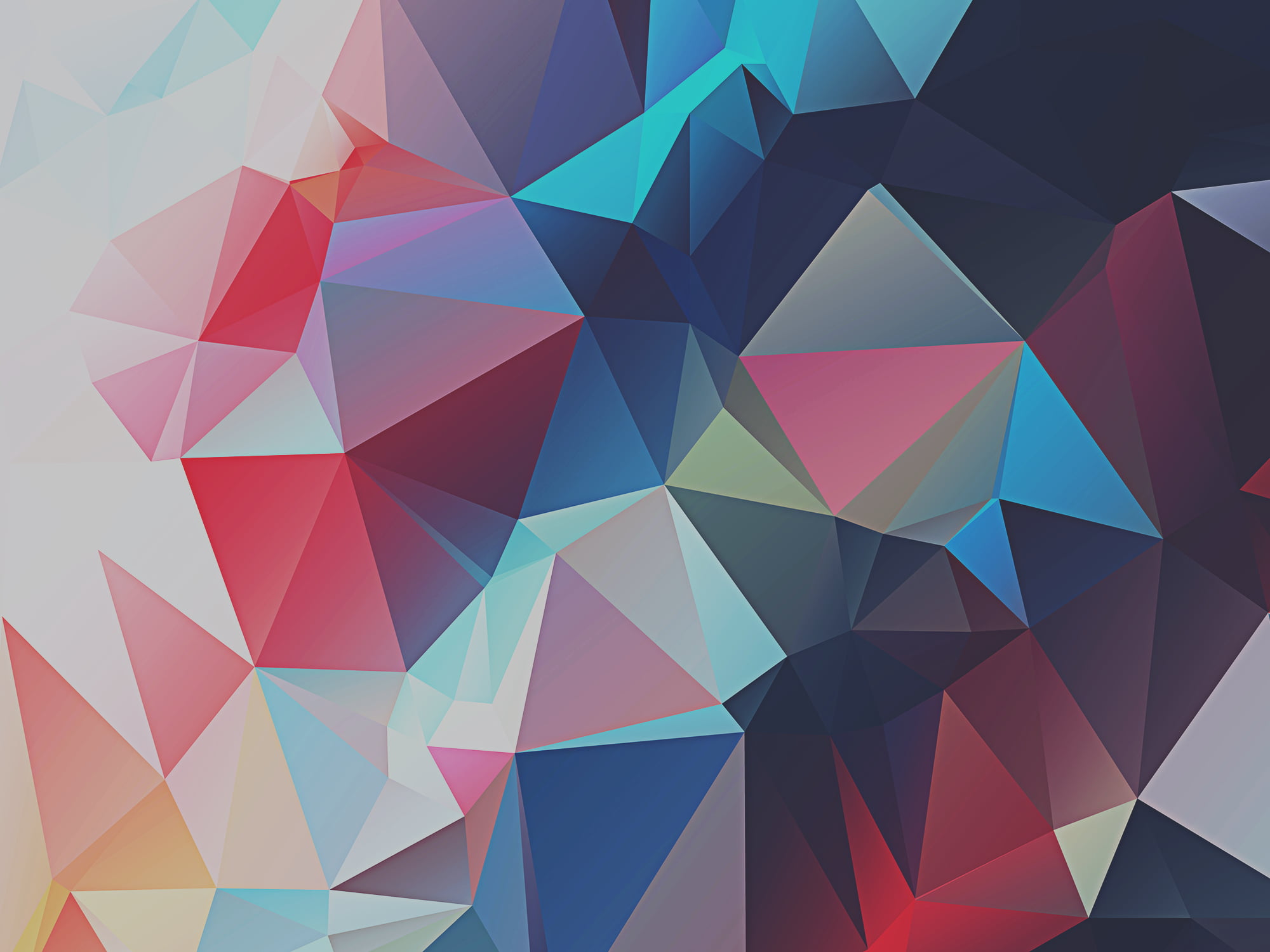 assorted-color geometric wallpaper, minimalism, low poly, multi colored