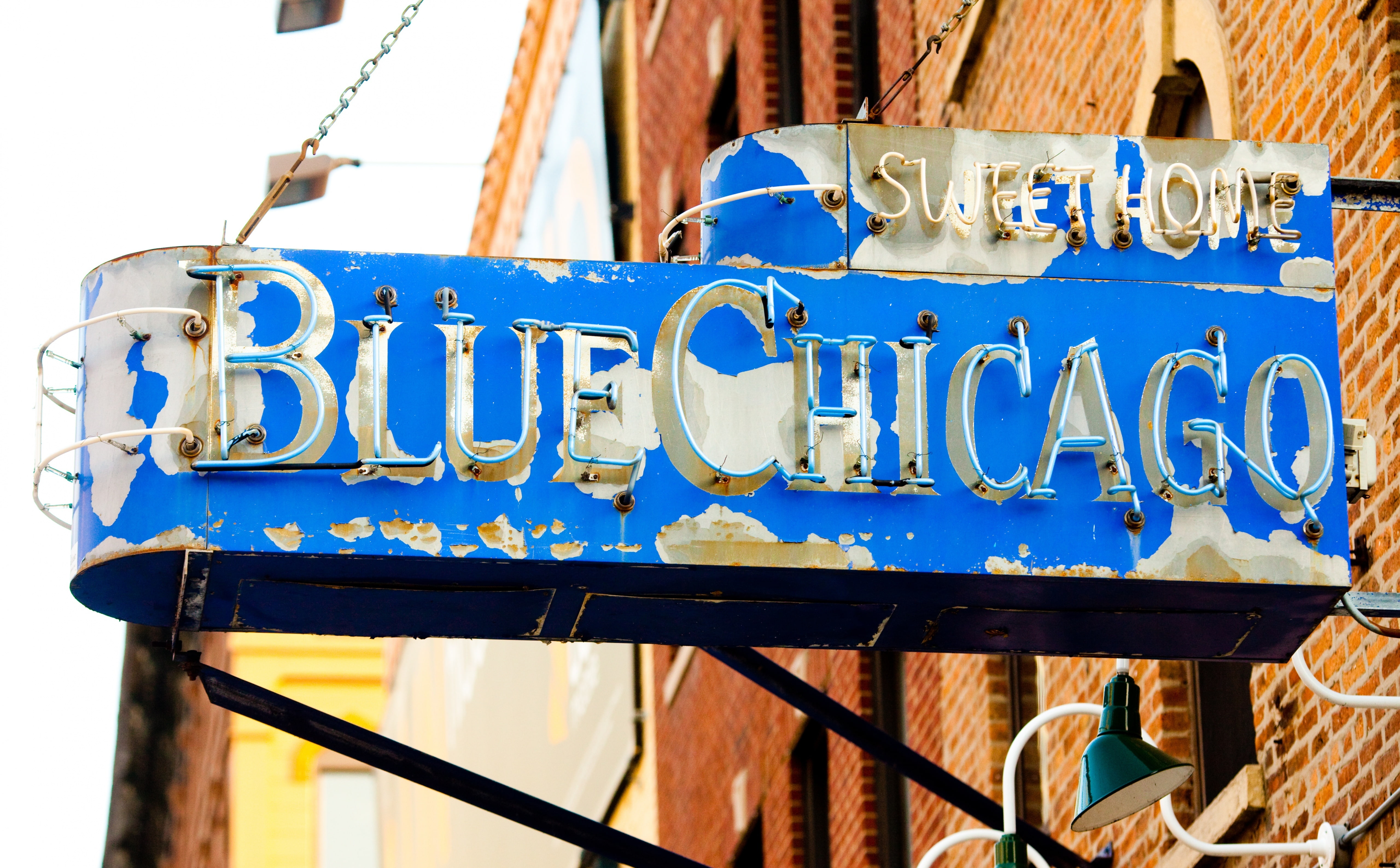 Blue Chicago, Vintage, City, Home, America, United, States, Sweet