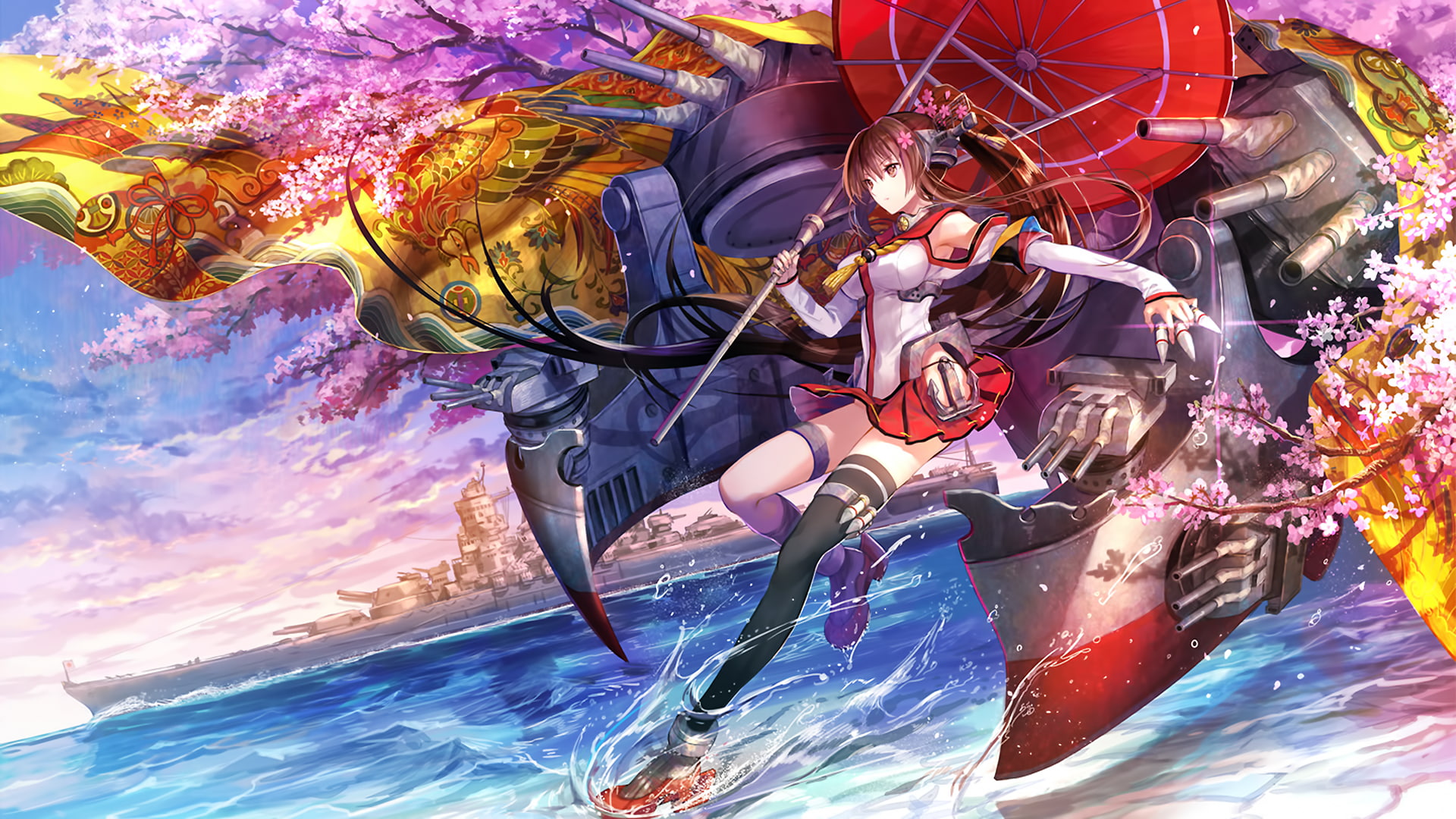 Kantai Collection, water, leisure activity, nature, sport, one person
