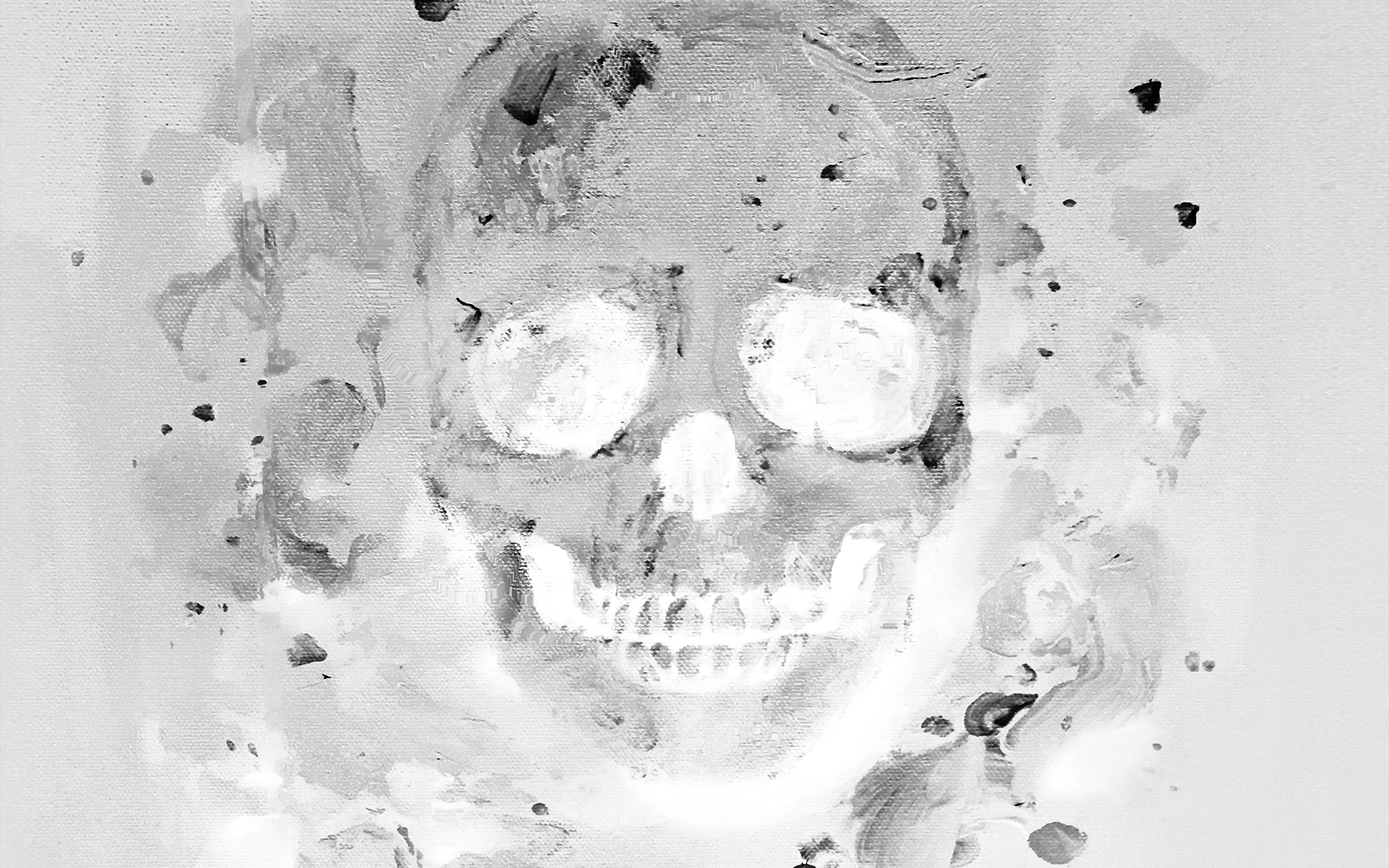 kpop, exid, cover, skull, white, art, illustration, full frame