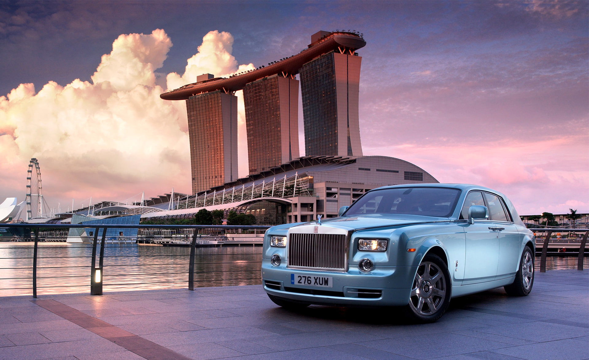 landscape, the city, Rolls-Royce, Singapore, limousine