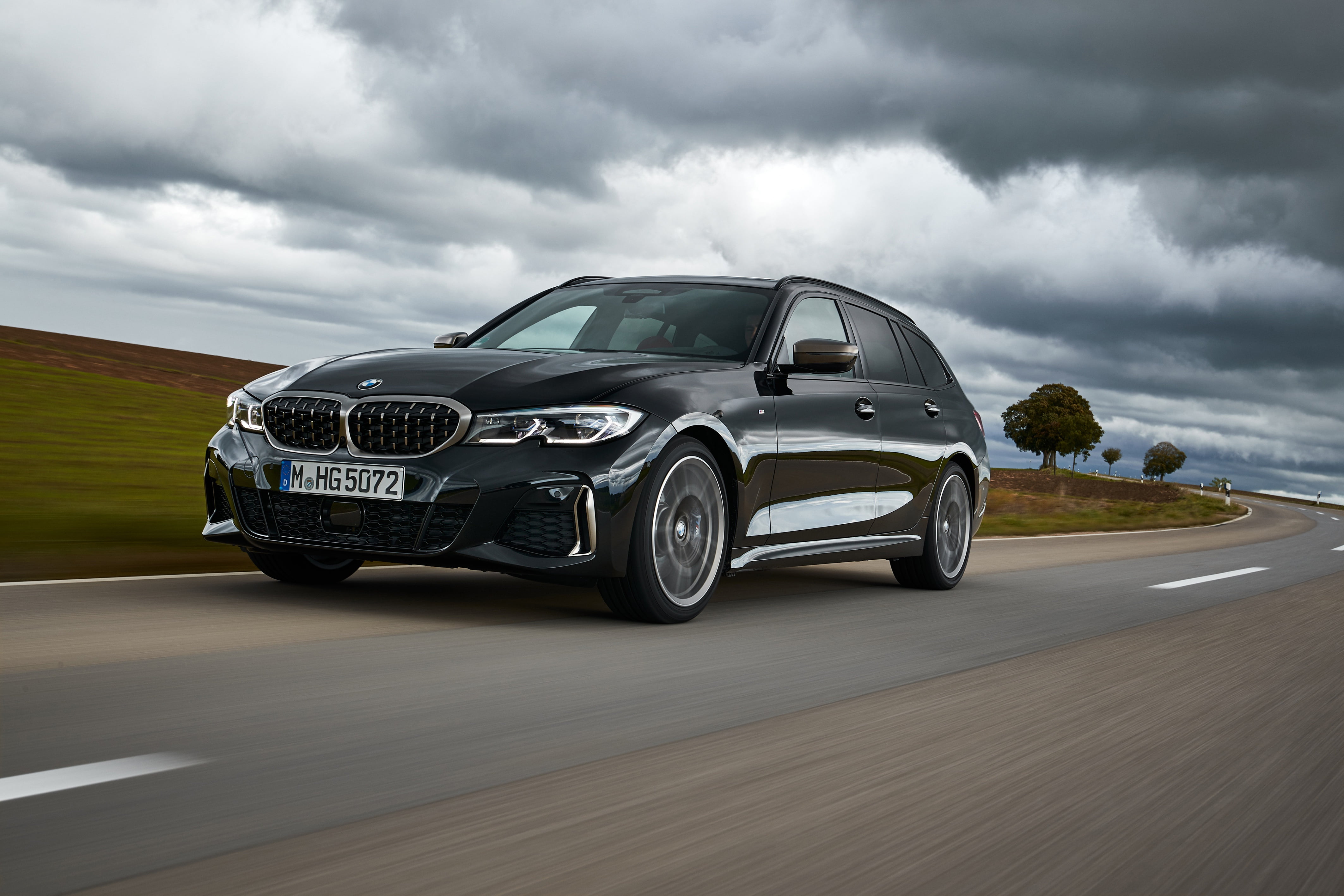 clouds, black, BMW, 3-series, universal, 3P, 2020, 2019, G21