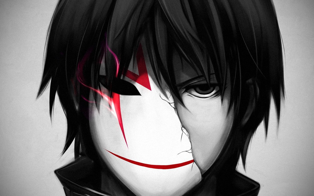 Anime Mask Darker Than Black HD, male anime character illustration