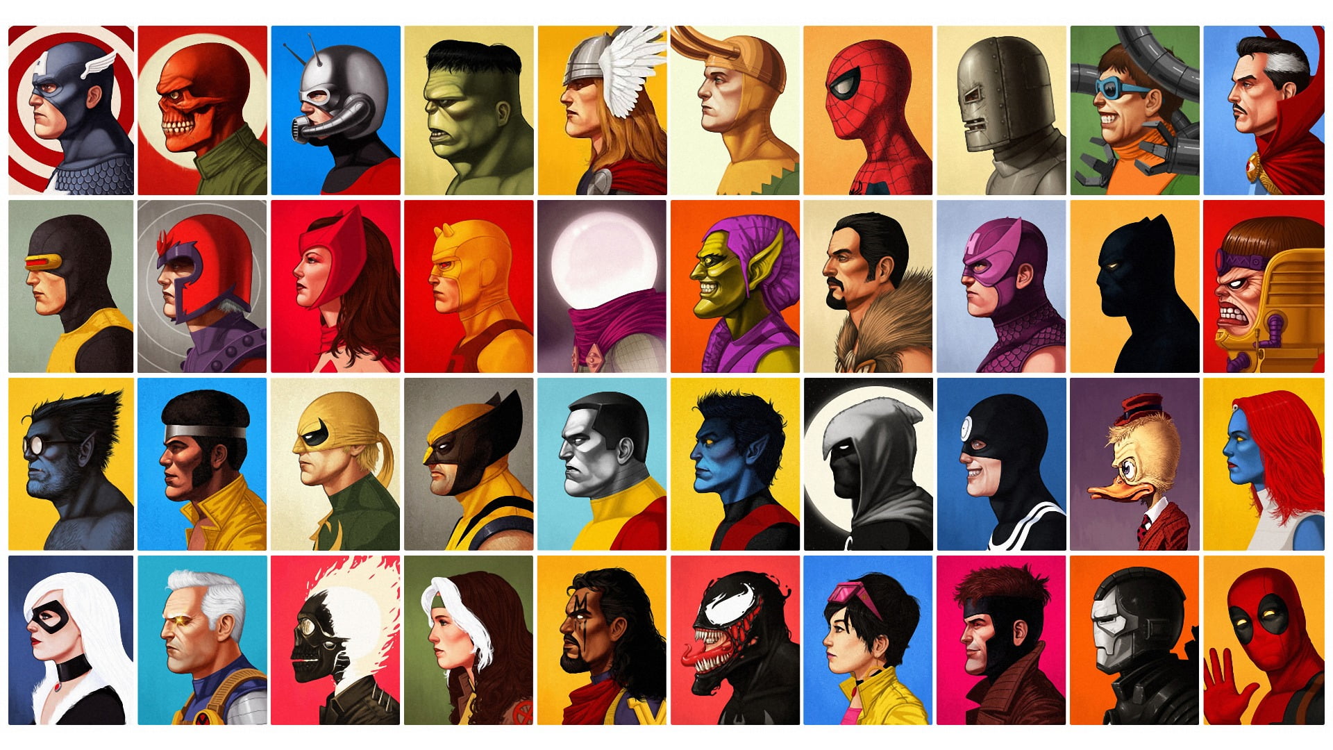 Marvel character photo collage, Marvel Comics, Hulk, Magneto