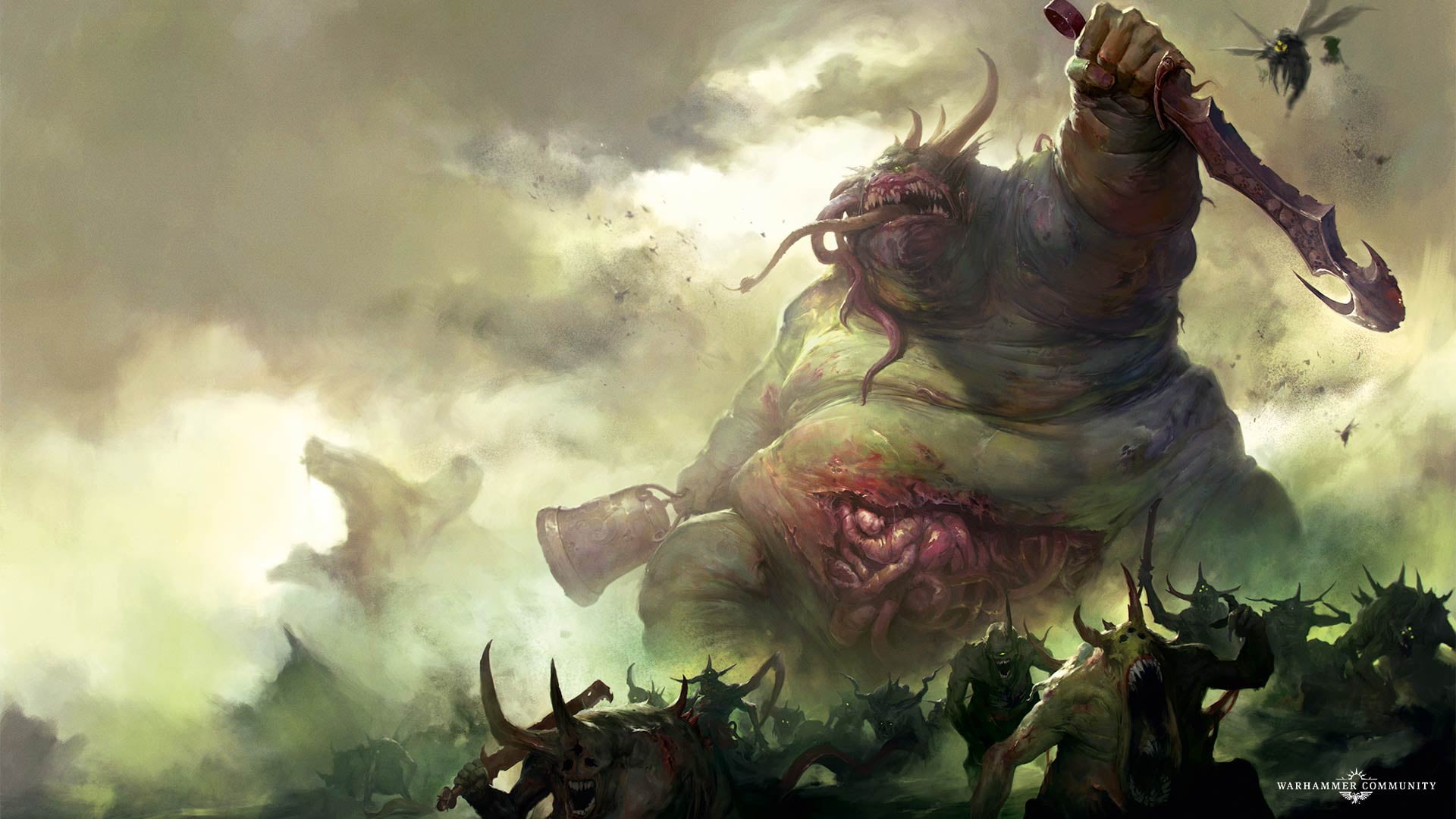 Free download | HD wallpaper: chaos, demons, Nurgl, Warhammer, plague ...