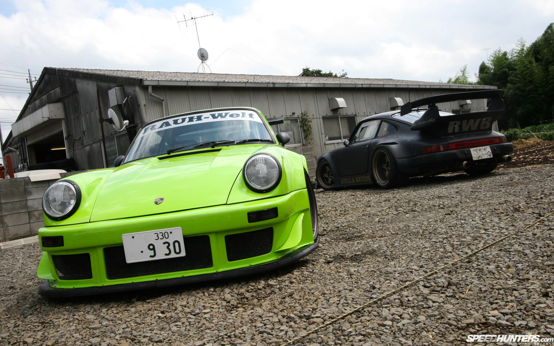 Porsche Rauh-Welt Rauh-welt HD, green porche sports car, cars