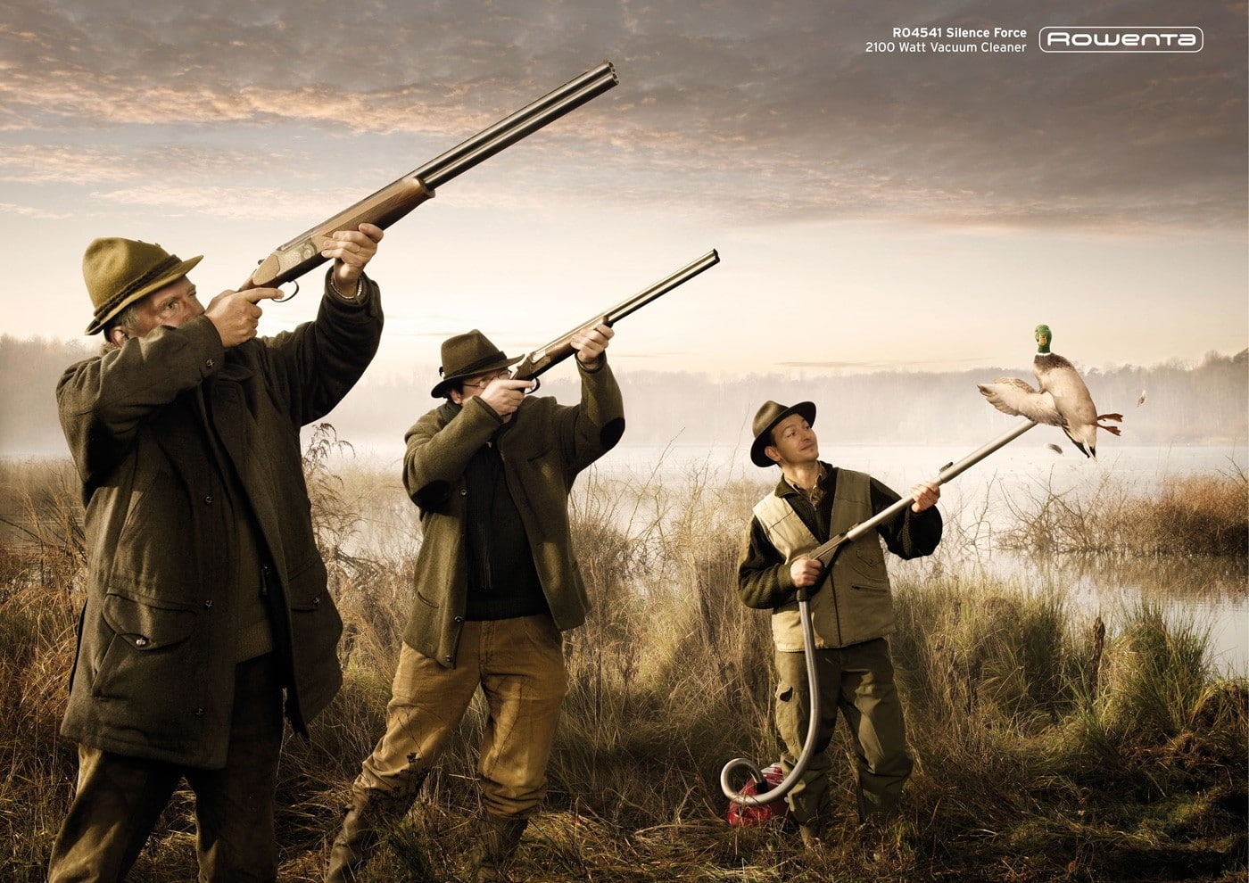 ducks hunter funny creative advertisement hunting ad hunt vacuum cleaners commercial 1400x990 wal Aircraft Commercial HD Art
