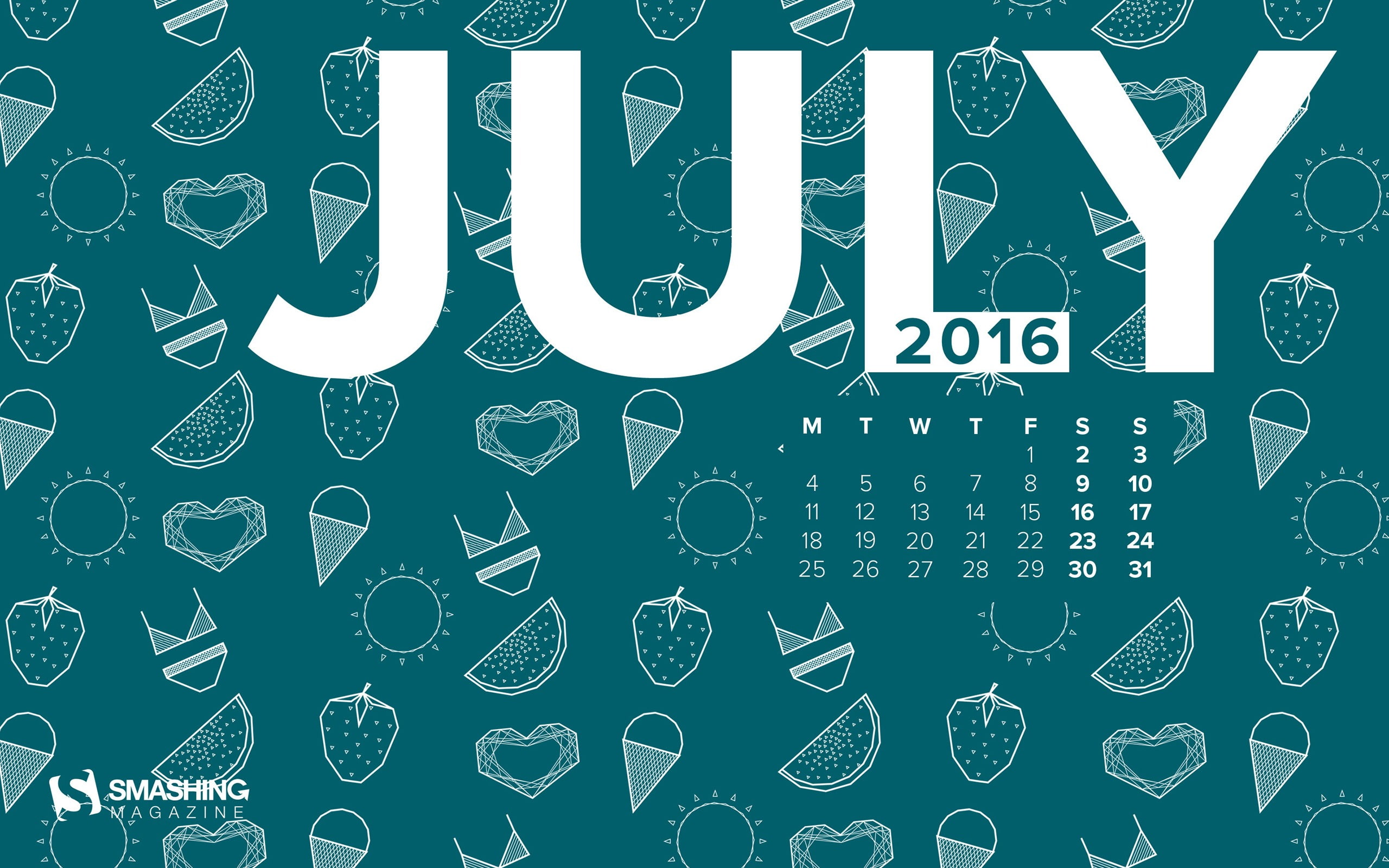 July Flavour-July 2016 Calendar Wallpaper, backgrounds, text