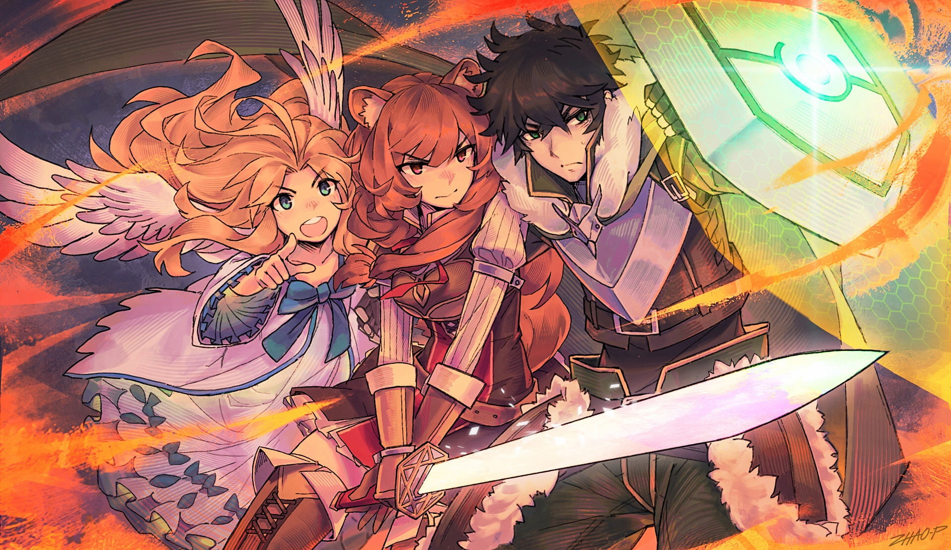 Anime, The Rising of the Shield Hero, Blonde, Brown Hair, Filo (The Rising of The Shield Hero)