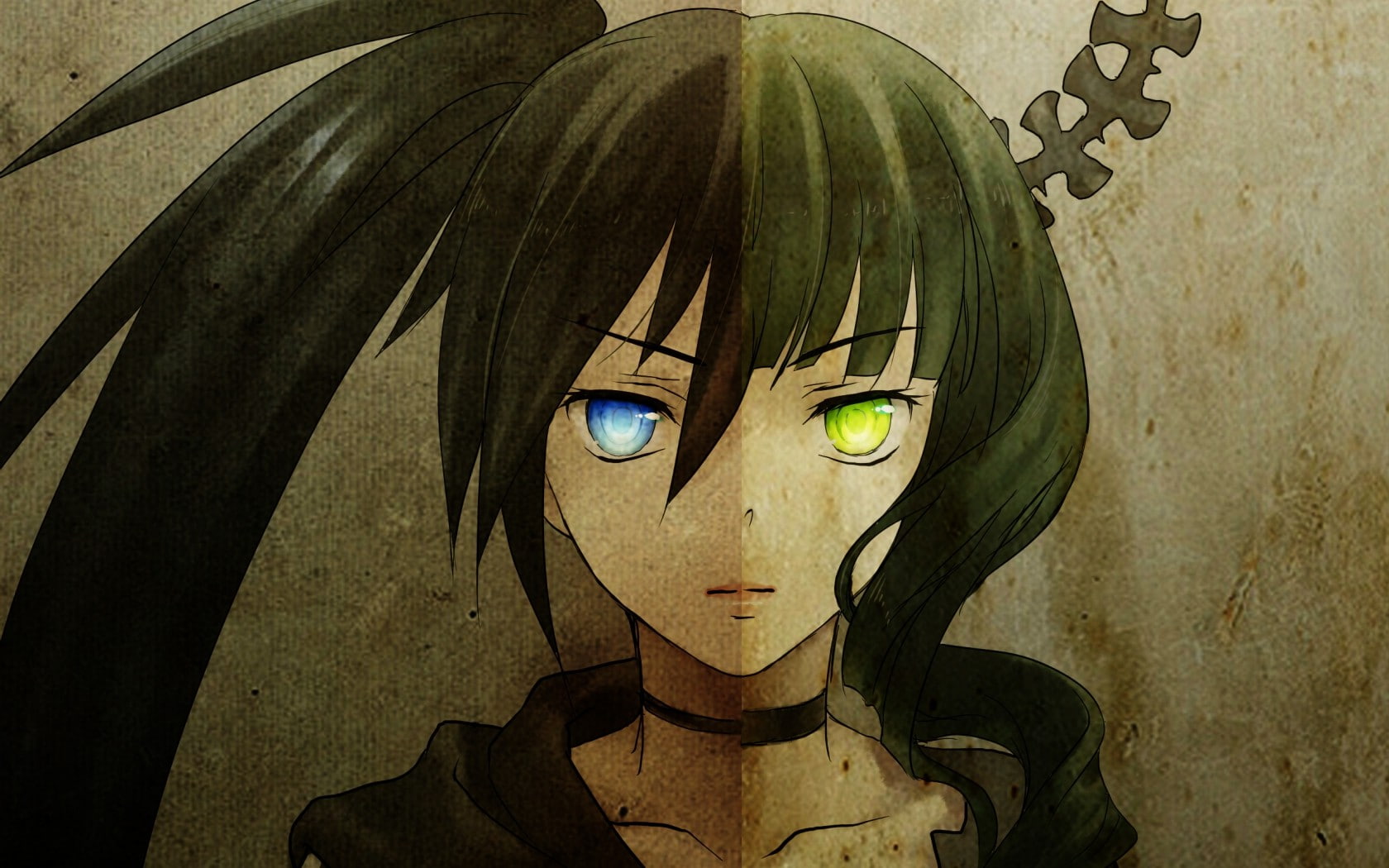 Anime Girls, Black★Rock Shooter, Dead Master, Heterochromia