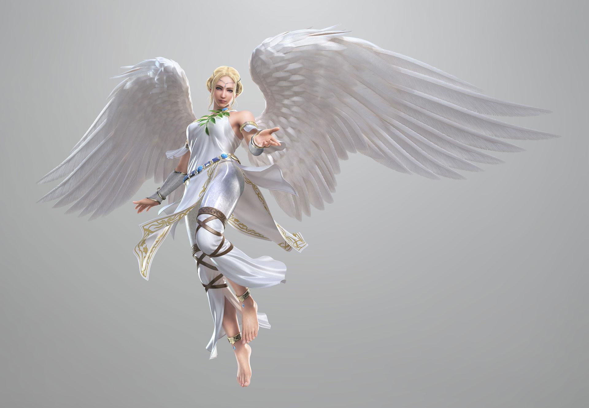 Tekken Tag, blonde haired angle, angel, wings, games