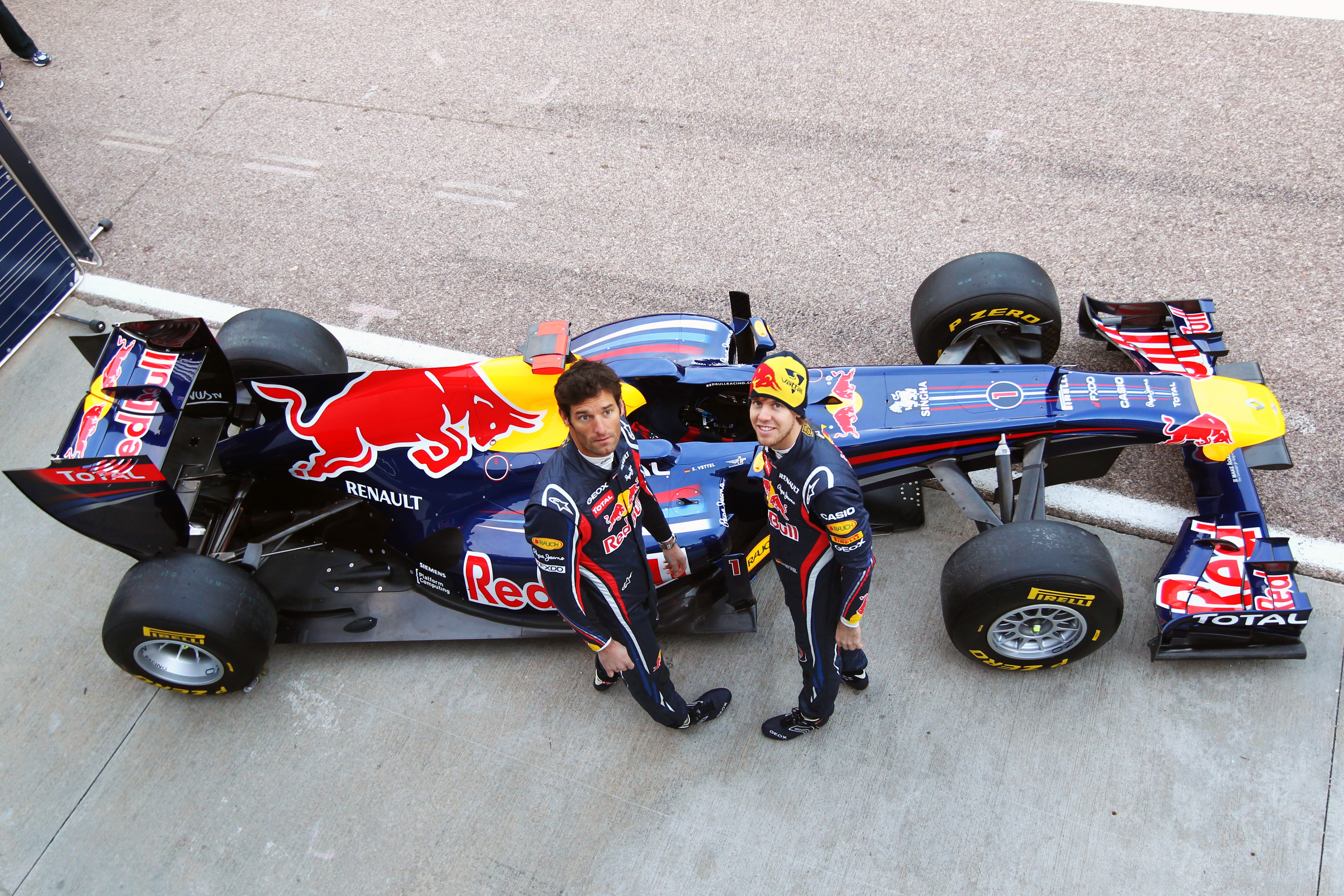 the car, Red Bull, Mark Webber, Sebastian Vettel
