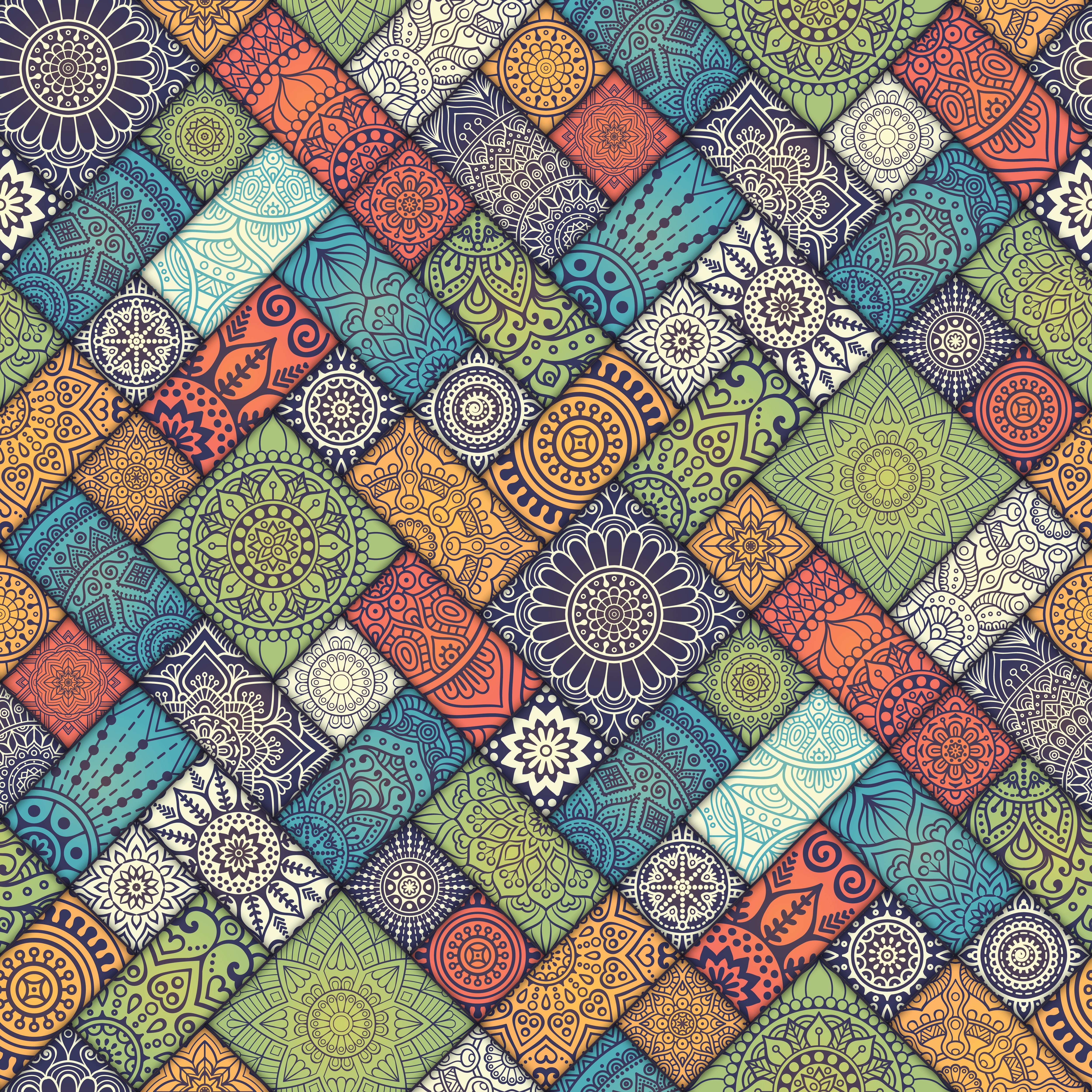 mandala, pattern, abstract, digital art, hd, 4k, 5k, multi colored