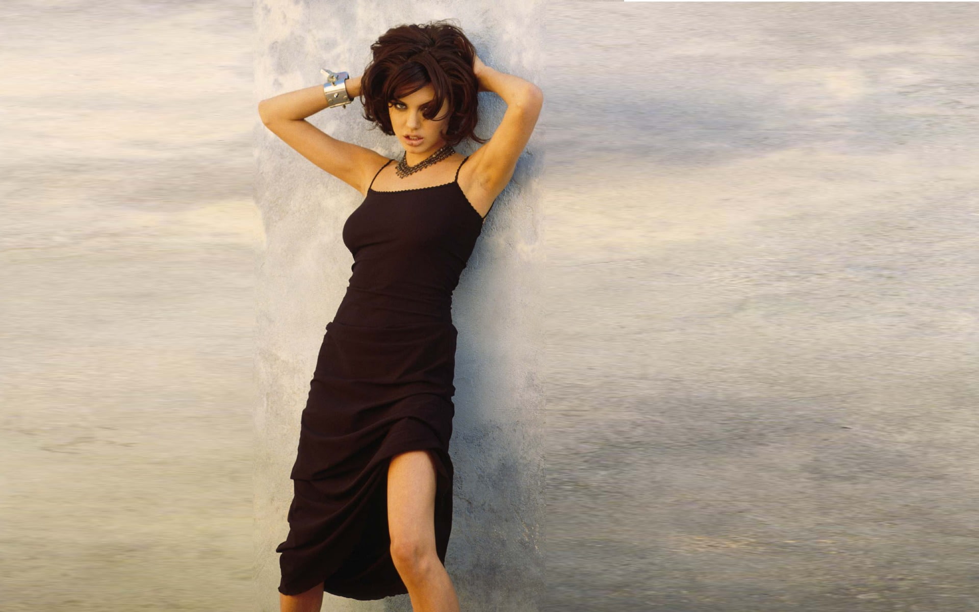 Angelina Jolie beautiful actress HD photo wallpape.., women's black spaghetti-strap bodycon maxi dress