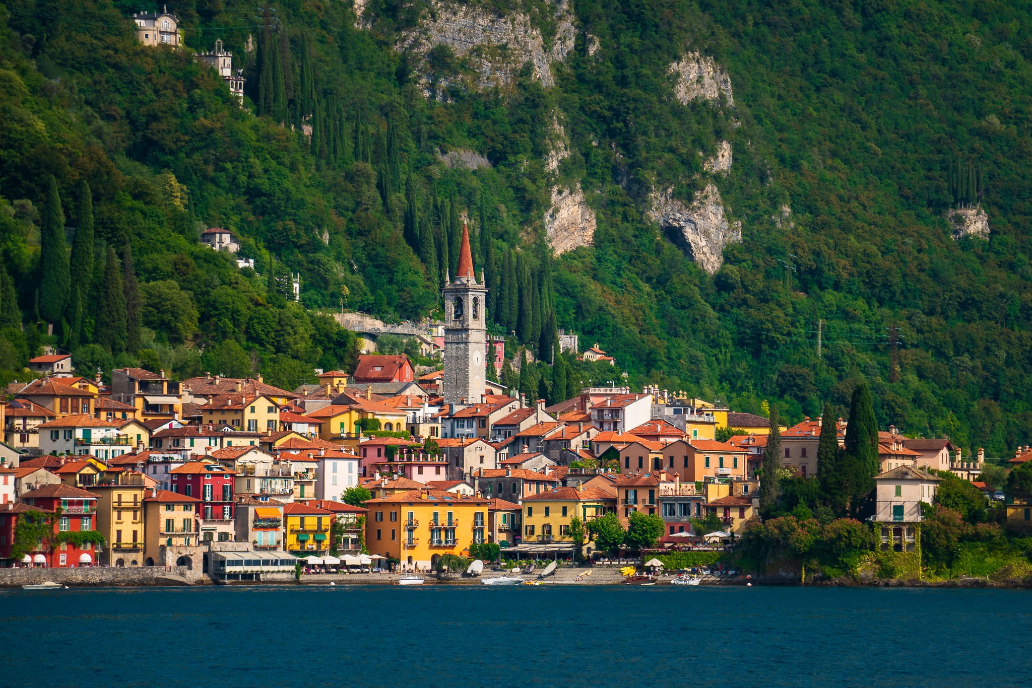 lake, building, home, Italy, promenade, Lombardy, Lake Como