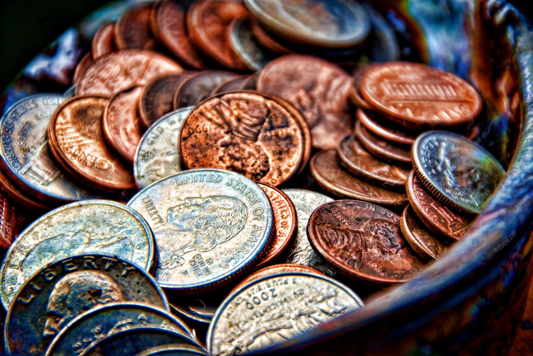 metal, money, coins, HDR, finance, currency, wealth, business