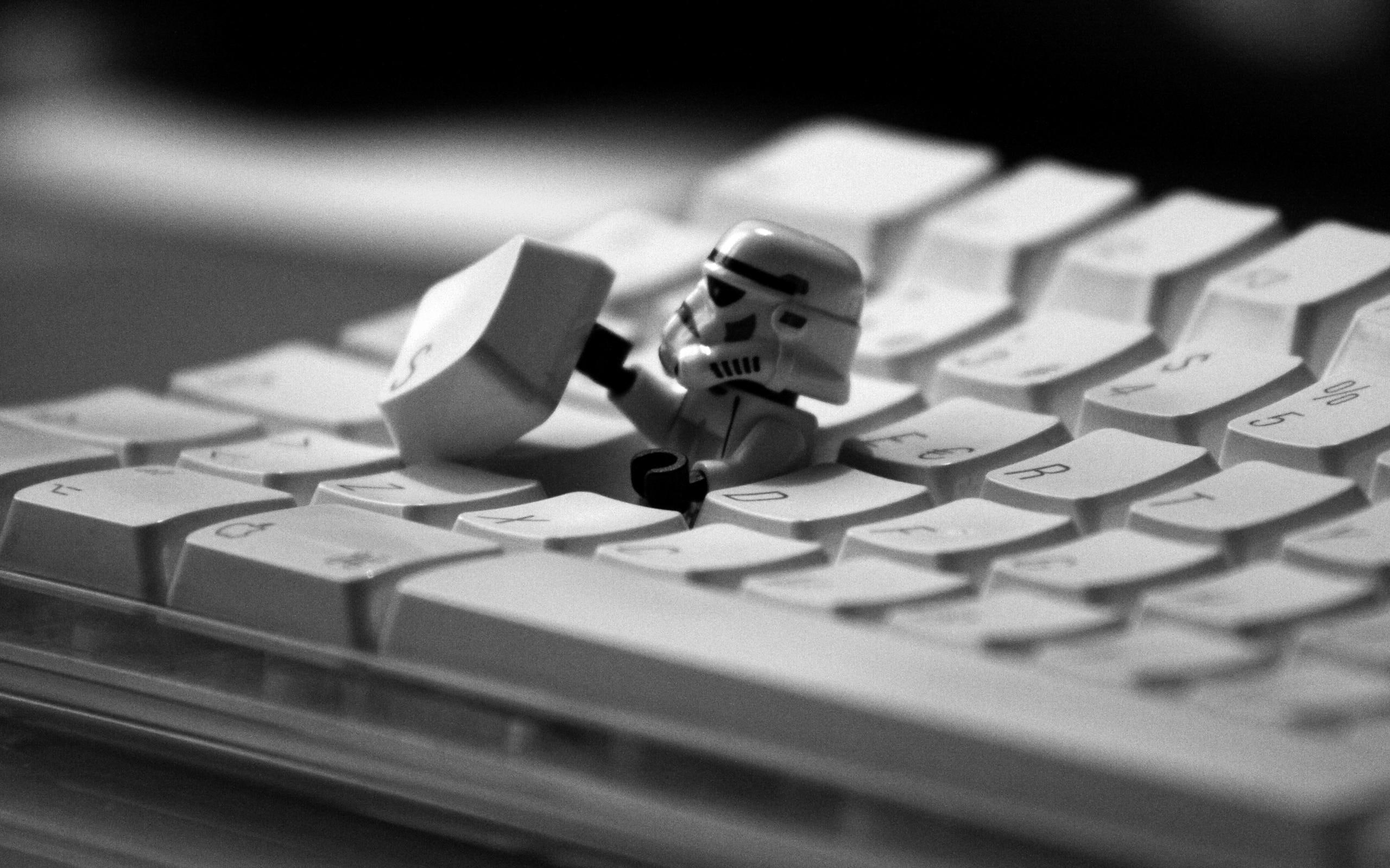 Clone Invasion, star wars, lego, keyboard, 3d and abstract