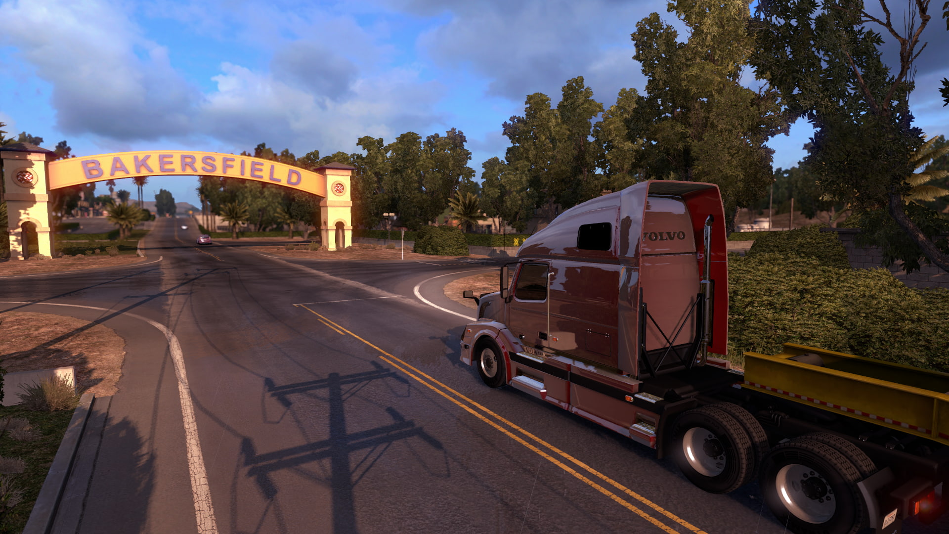 American Truck Simulator, Volvo, transportation, tree, mode of transportation