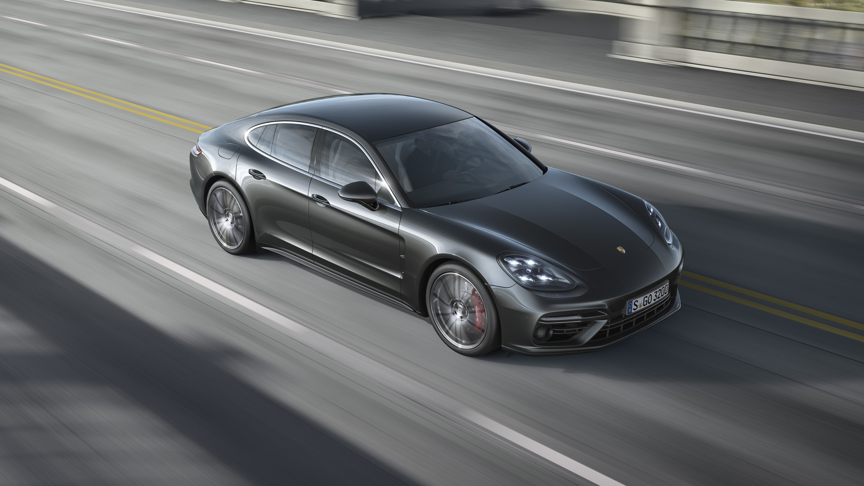 sedan, Porsche Panamera Turbo, black