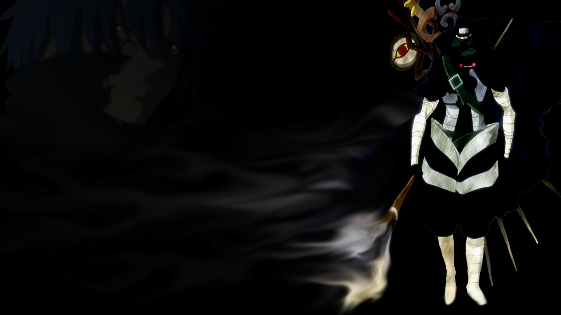 Anime, Fairy Tail, Mystogan (Fairy Tail), black background
