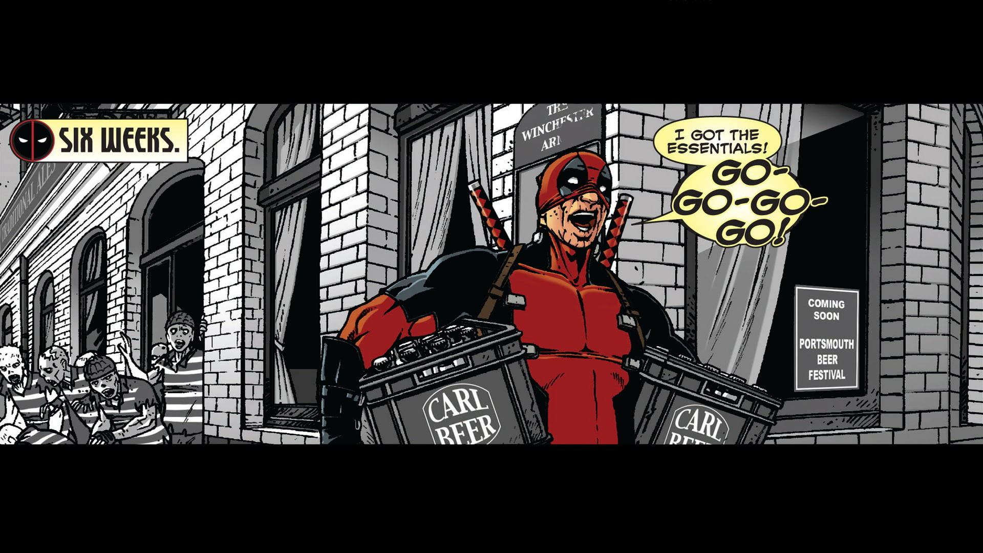 Deadpool comic screenshot, Marvel Comics, one person, human representation