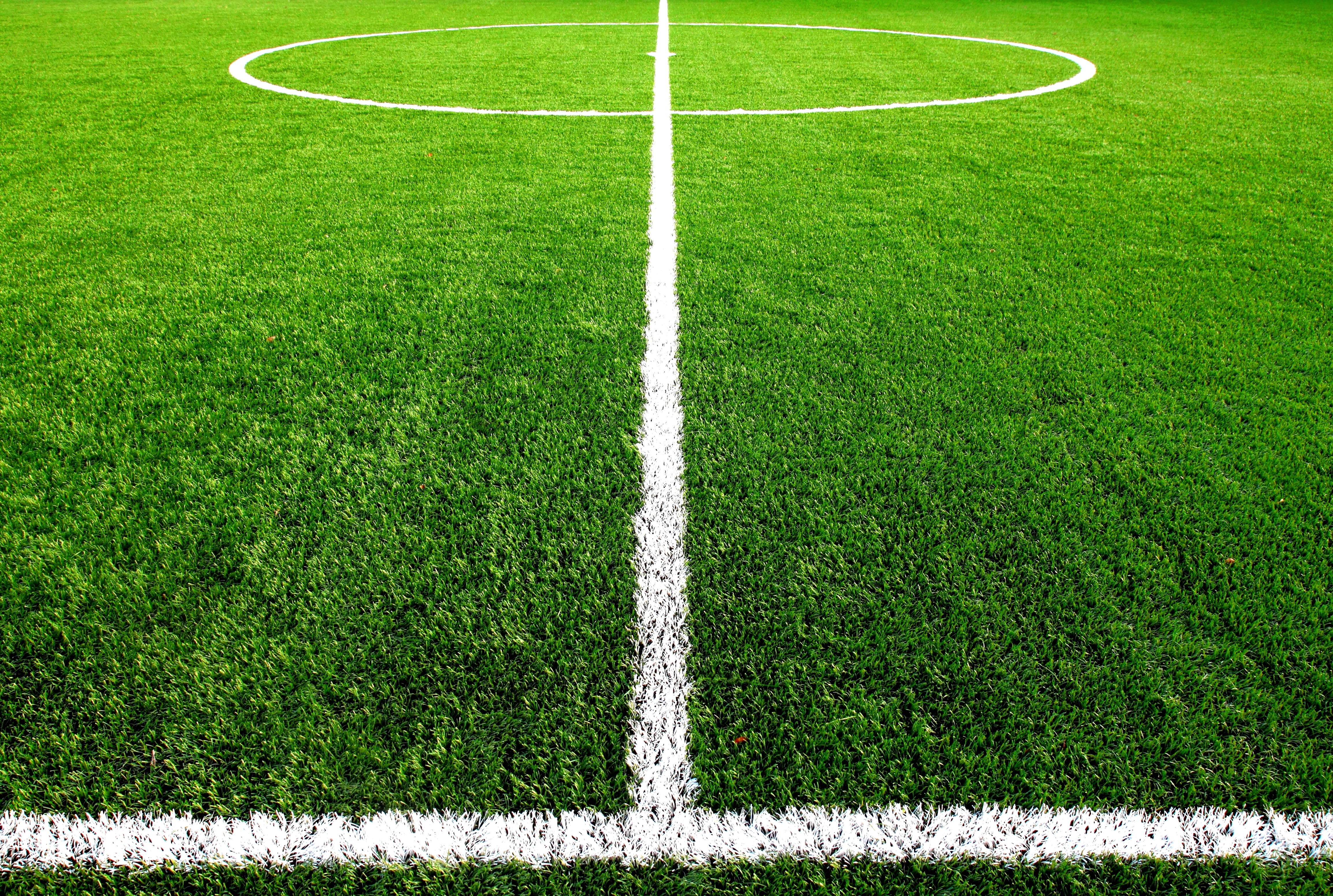 green soccer field, grass, markup, lawn, football, center, sport