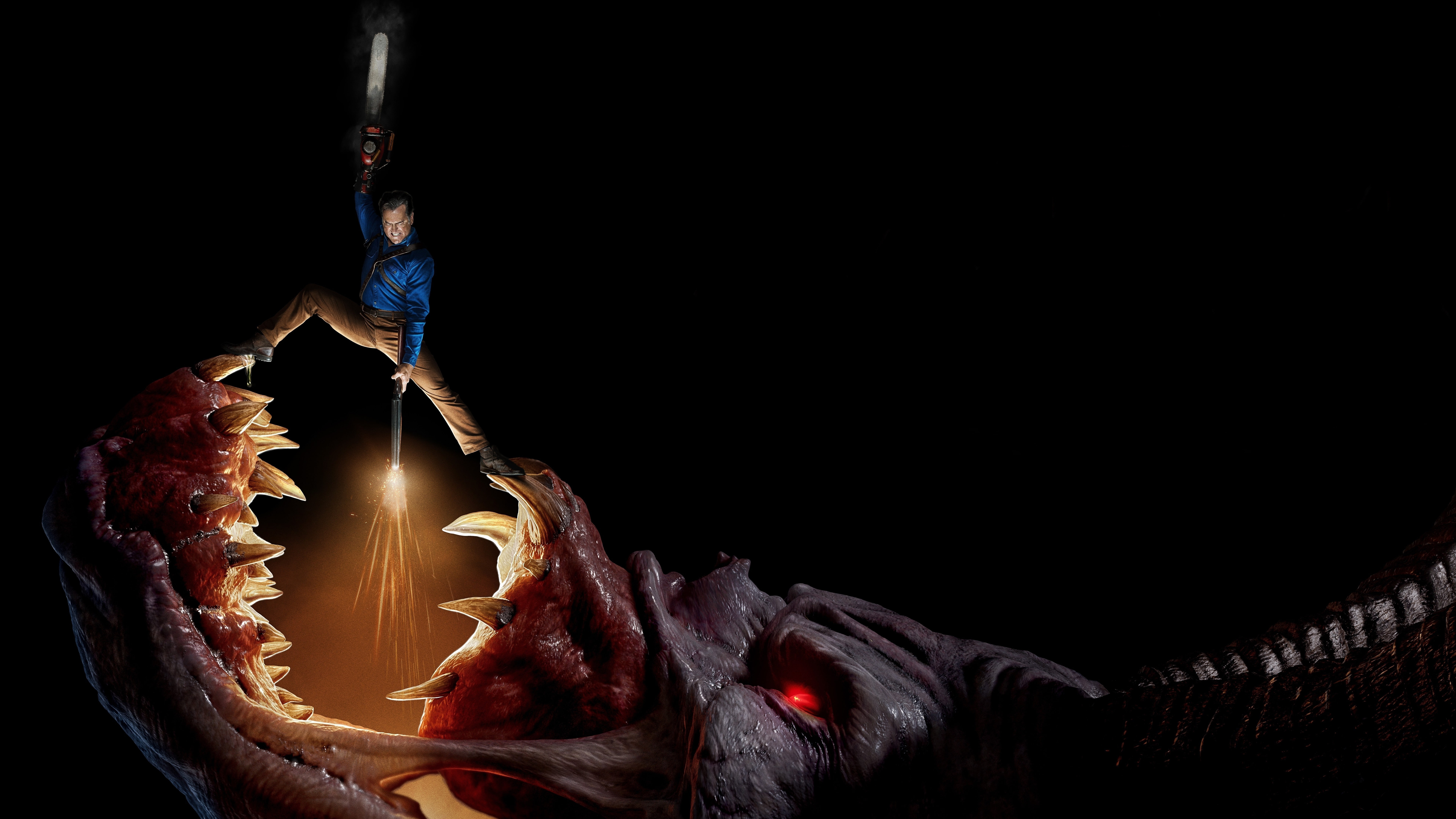 brown monster illustration, Ash vs Evil Dead Season 3, Bruce Campbell