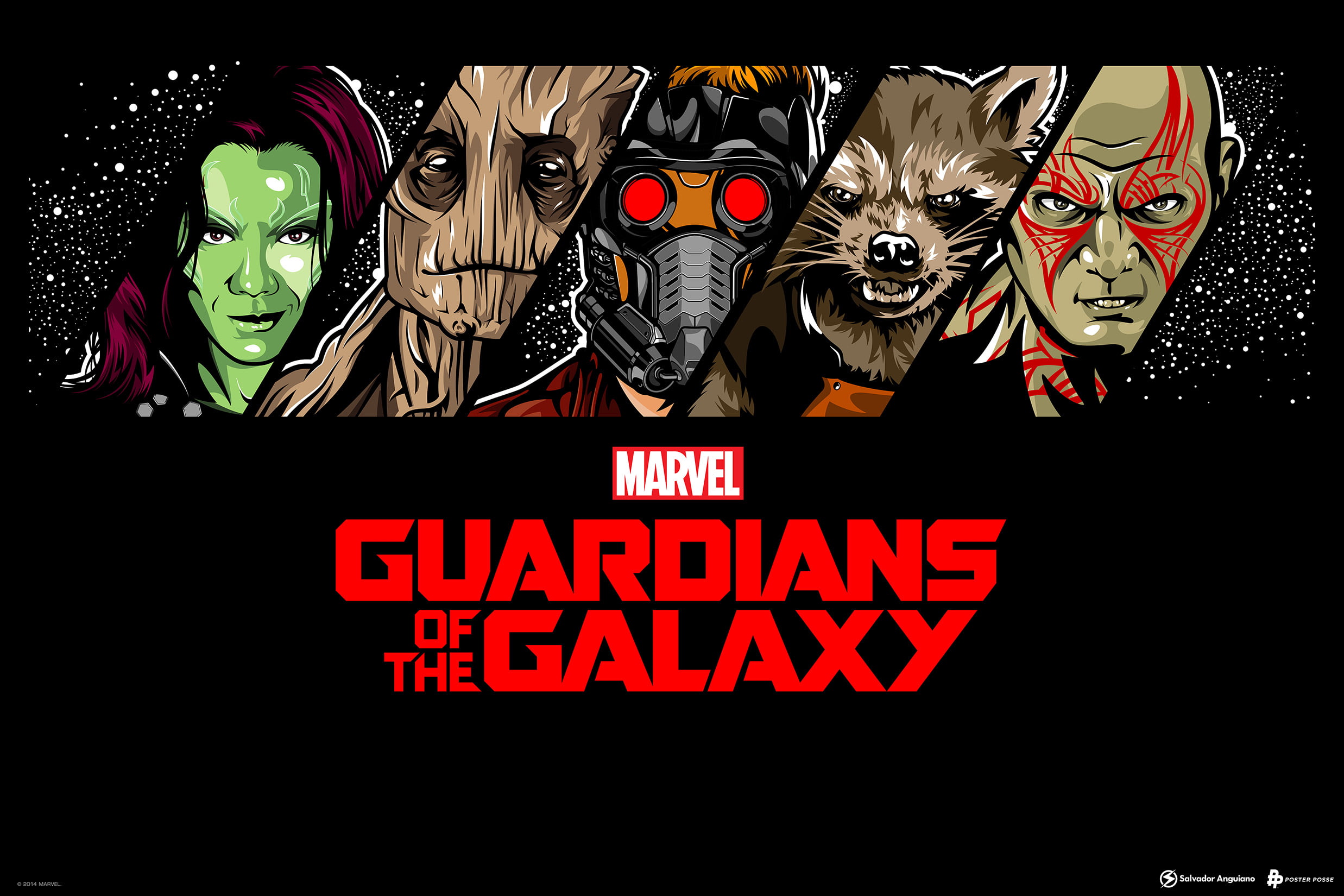 Marvel Guardians of the Galaxy illustration, comic, Rocket, Gamora