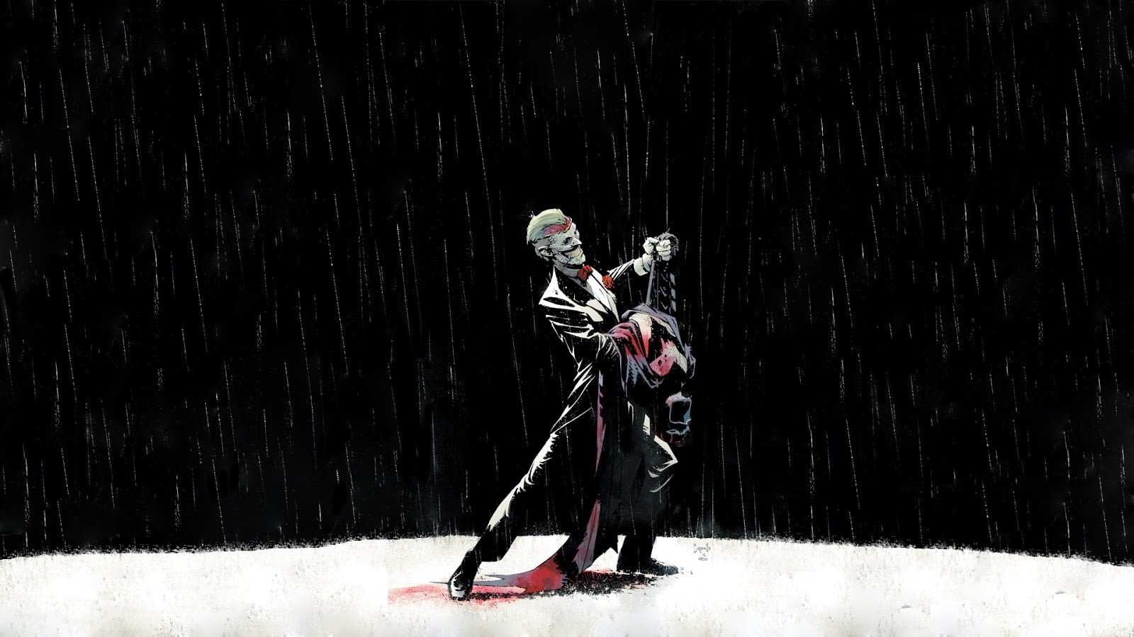 skeleton dancing in rain digital wallpaper, Joker, full length