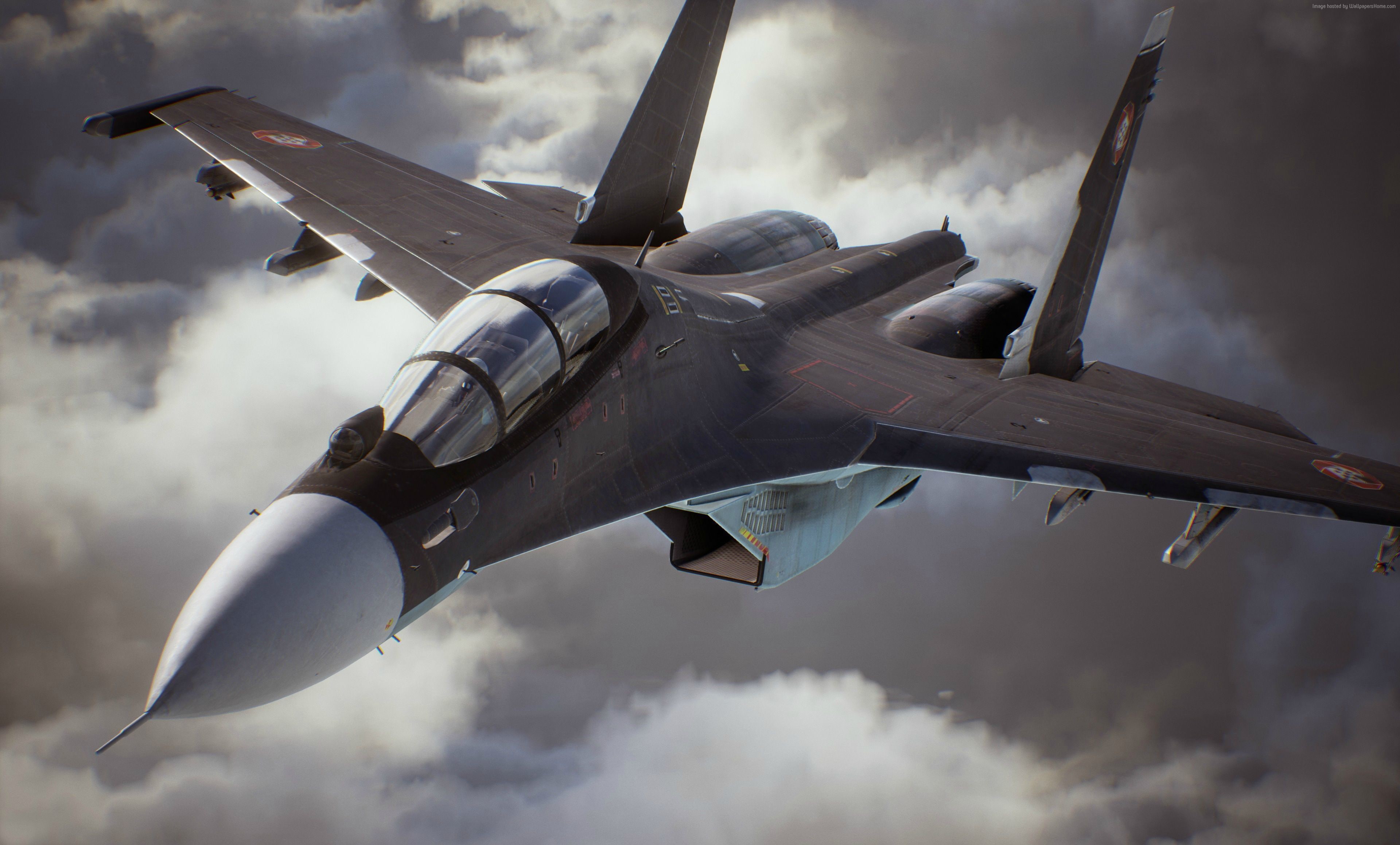 Ace Combat 7, poster, E3 2017, 5k, sky, flying, air vehicle