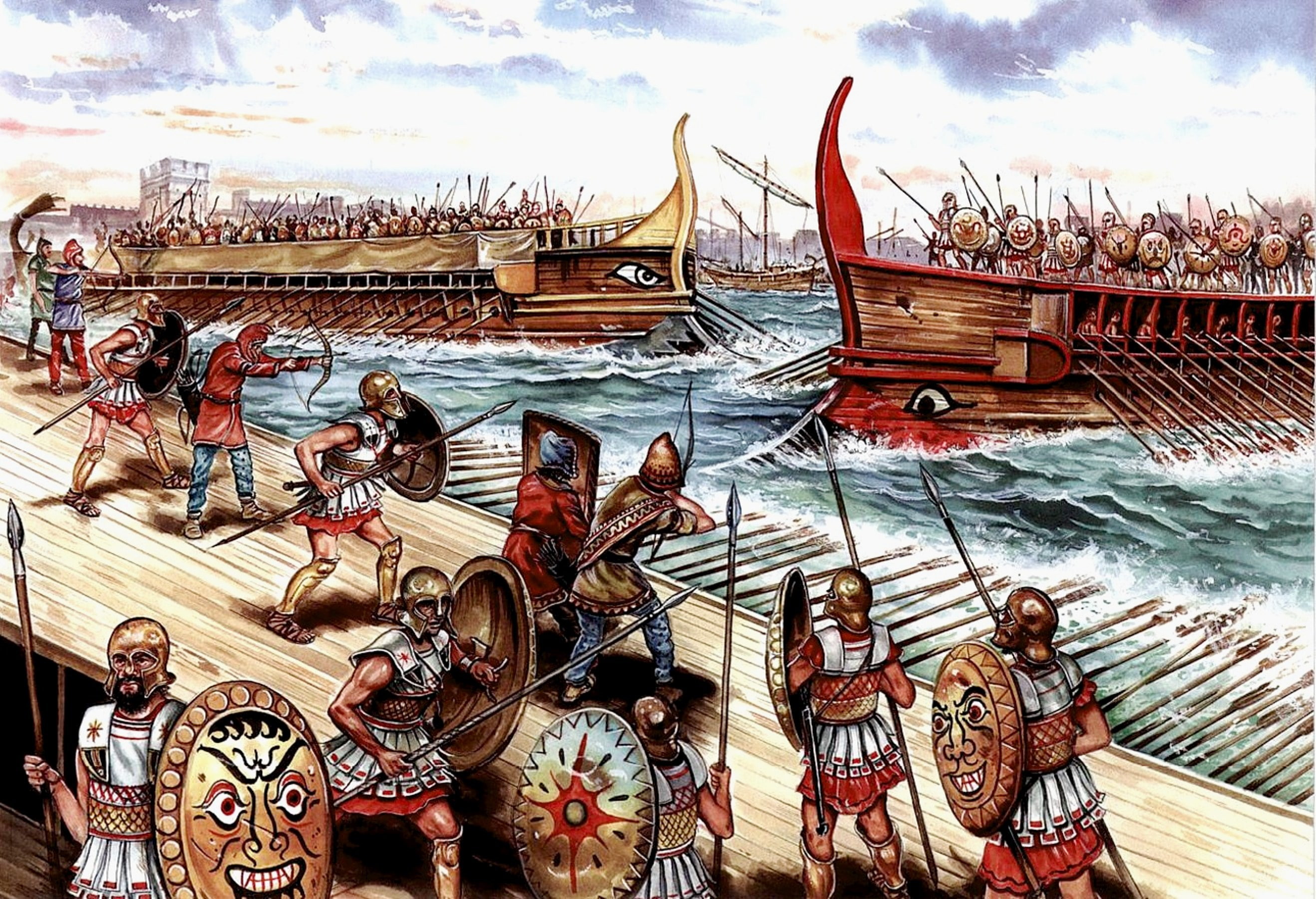 spartans illustration, war, figure, battle, harbour, shields