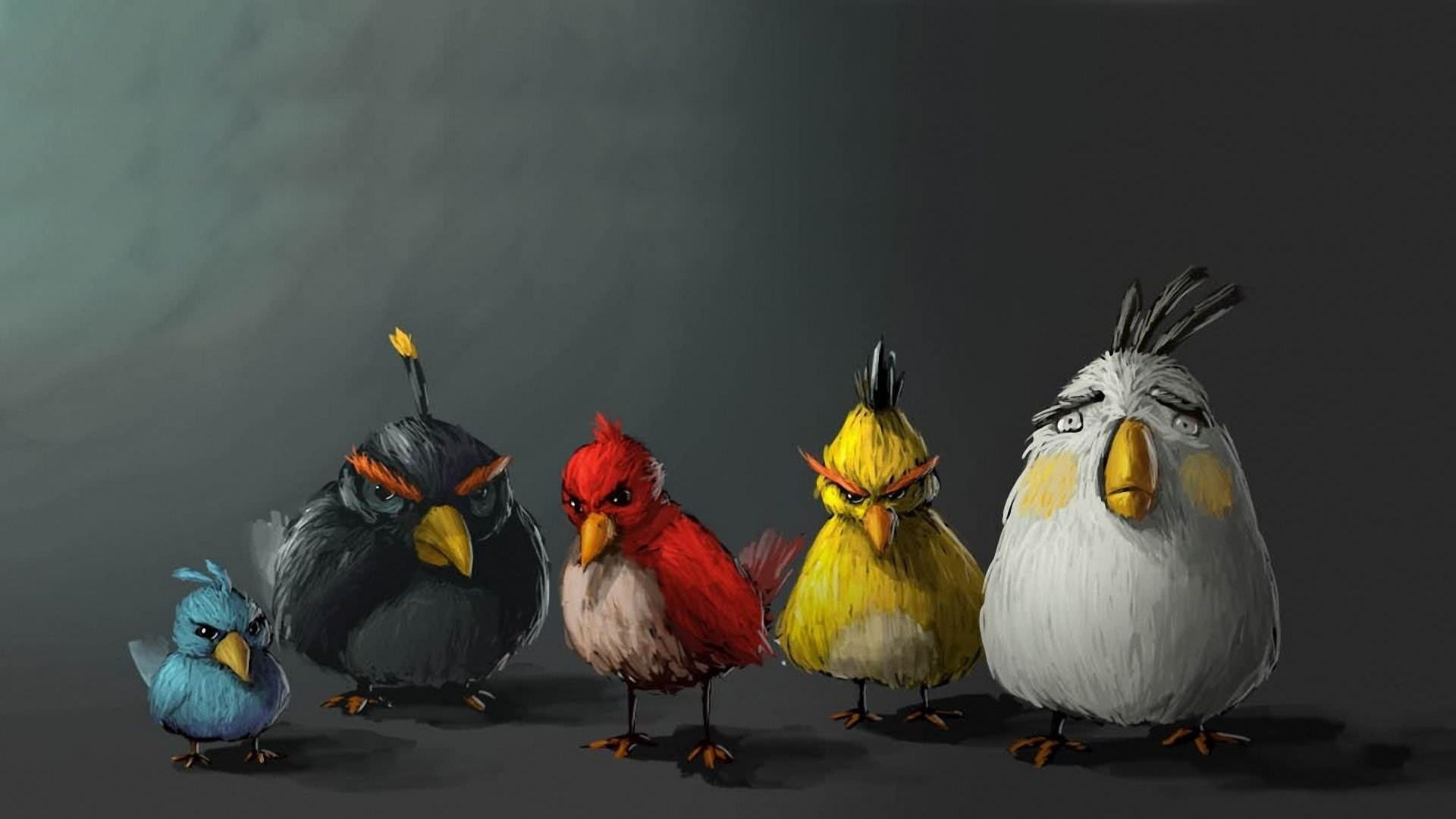 Angry Birds character painting, realistic, animal themes, vertebrate