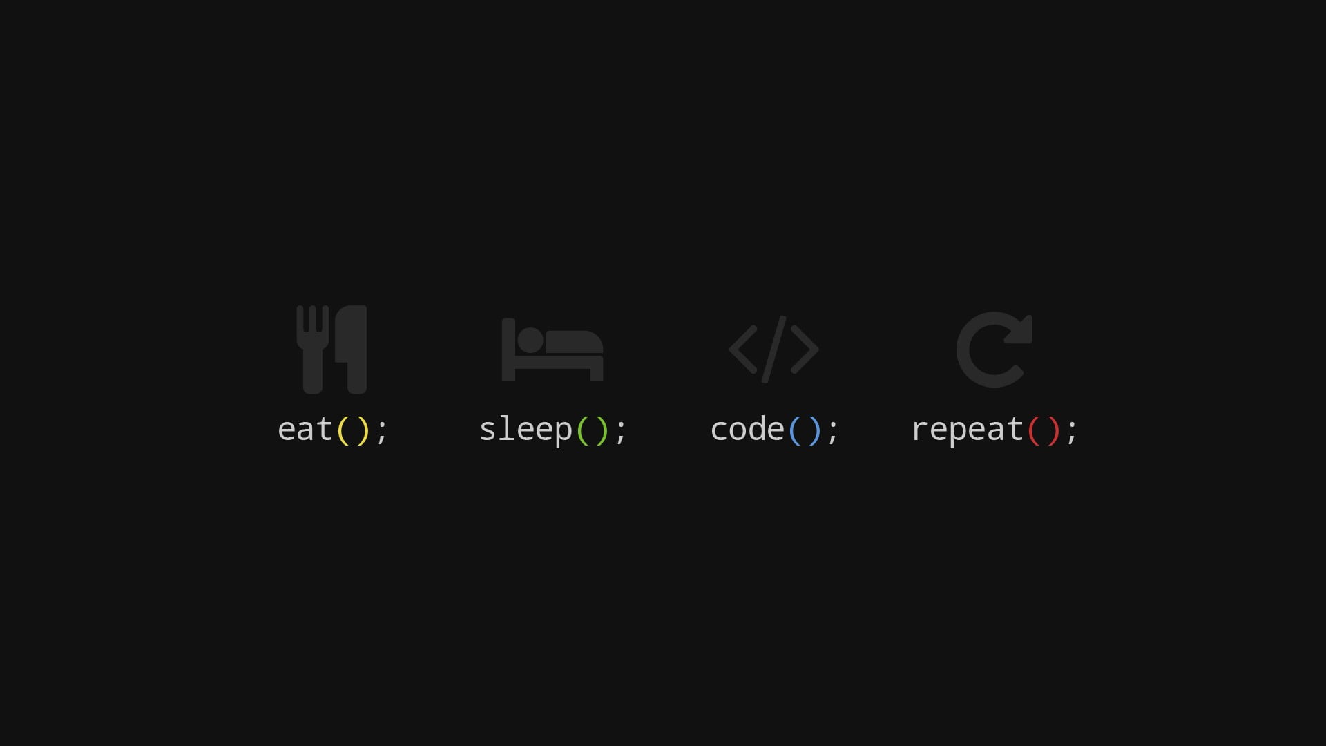 eat, sleep, code, and repeat logos, Eat Sleep Code Repeat, programming