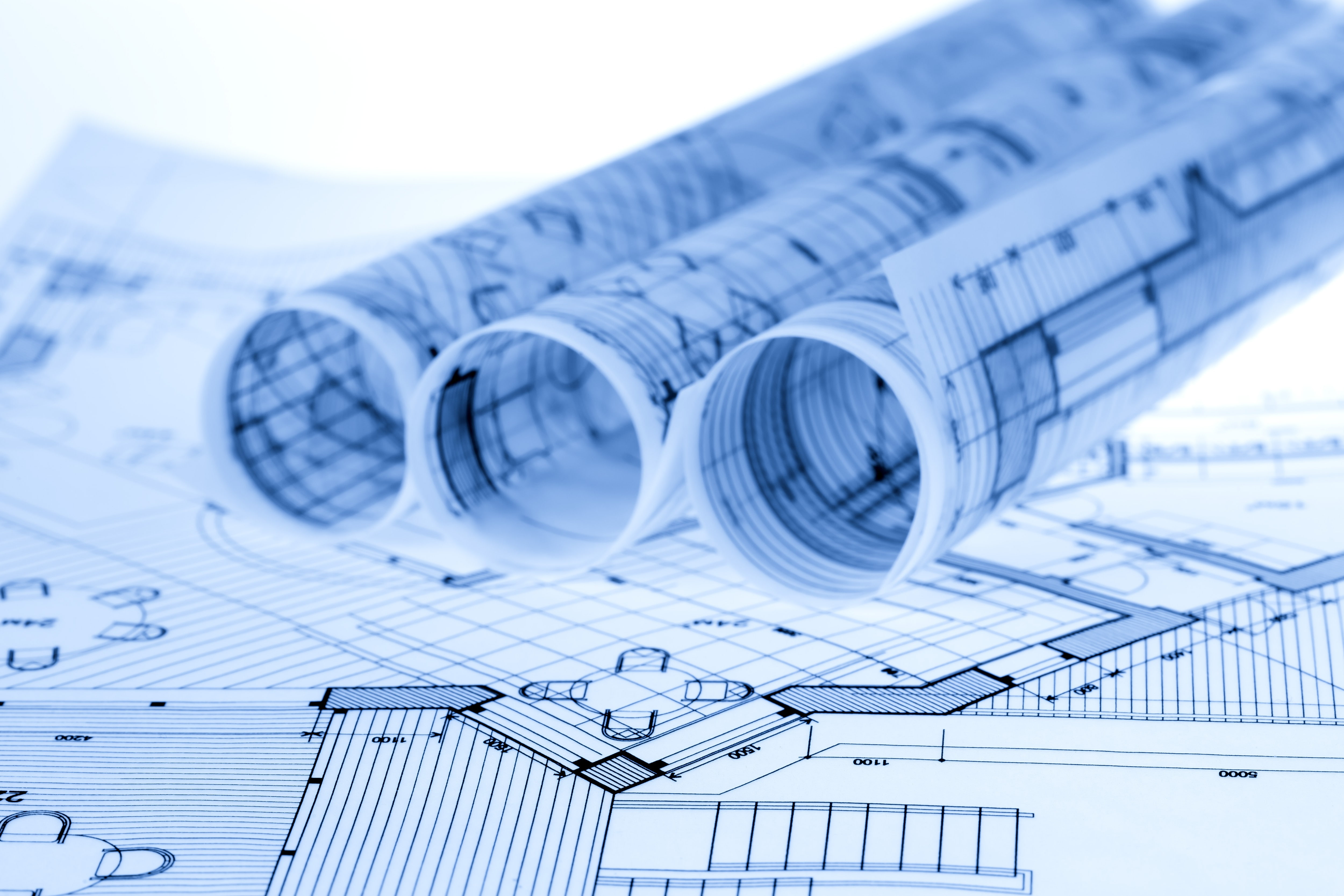scrolls, drawing, engineering, architecture, blueprint, plan