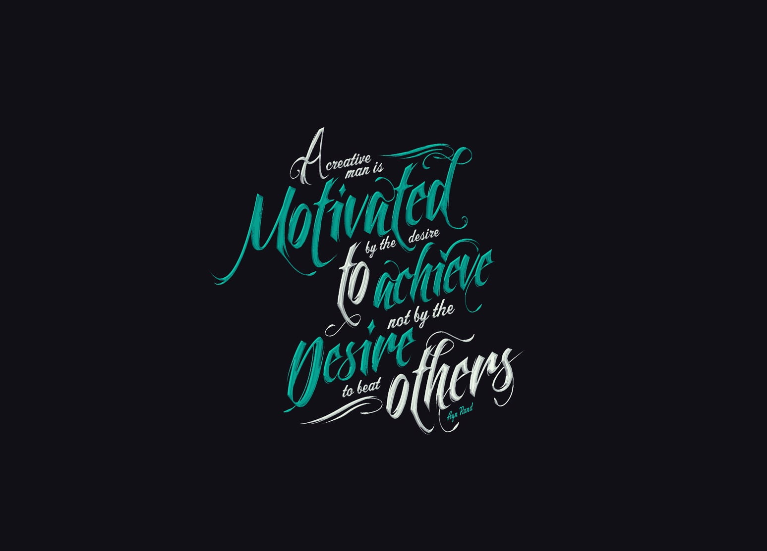 black background with green and white text overlay, quote, typography