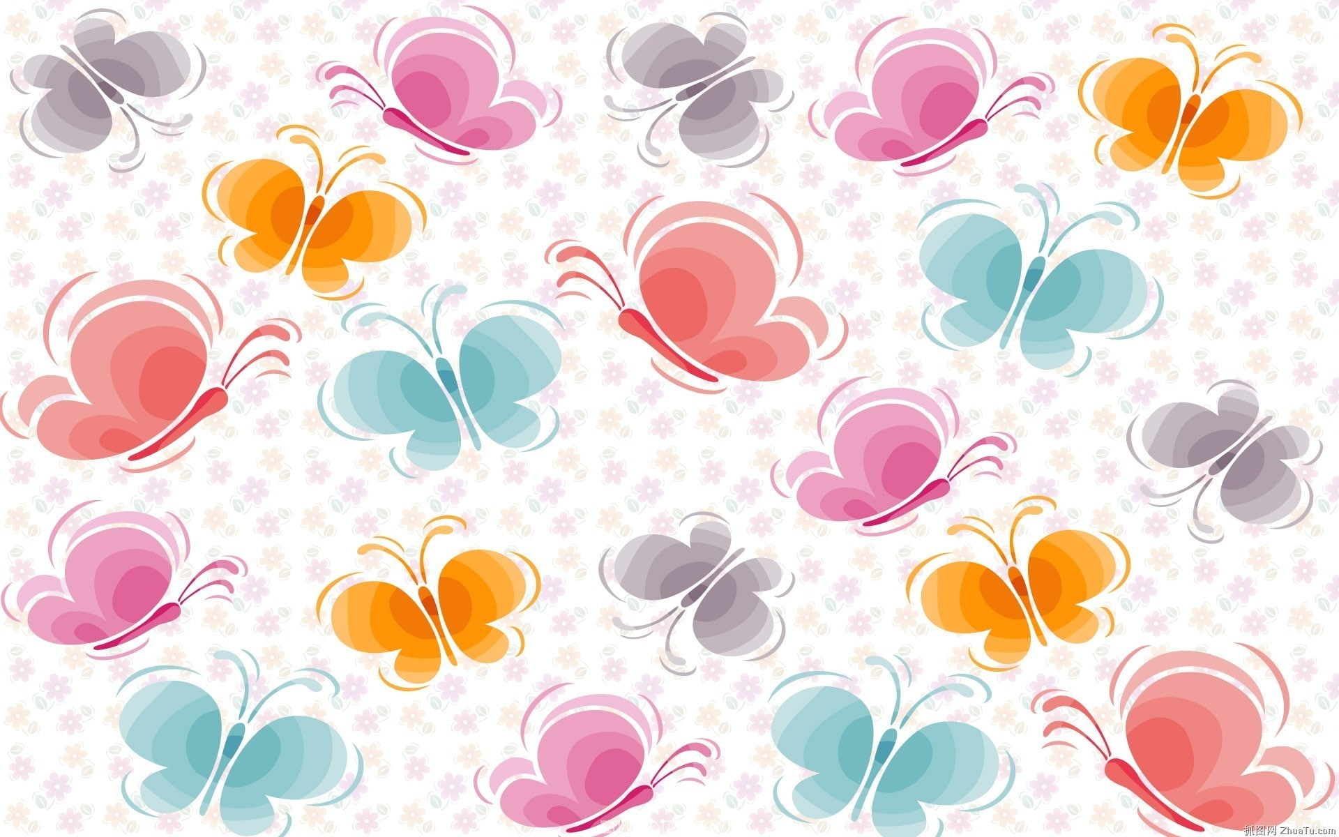Butterfly pattern vector background