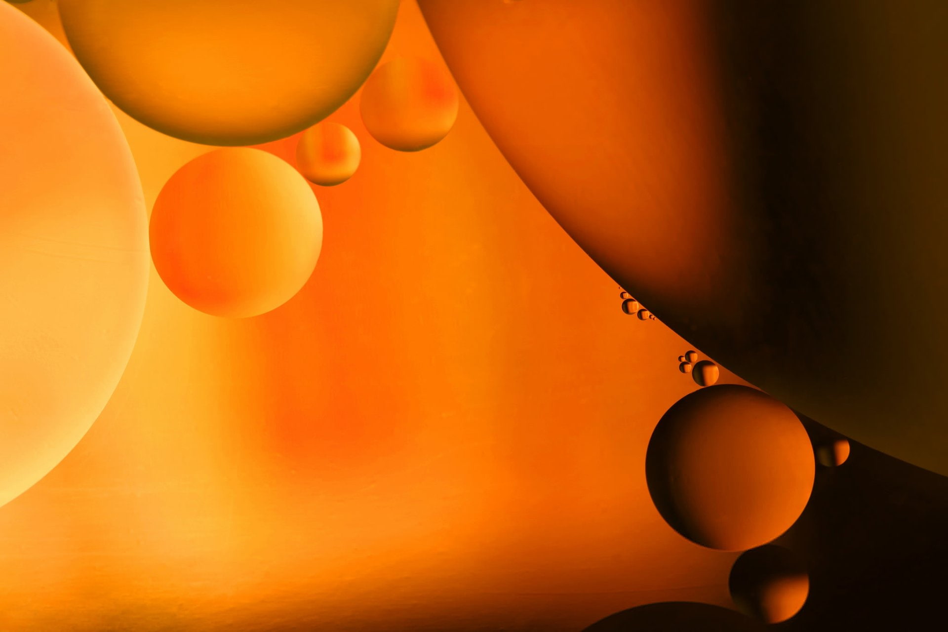 Abstract, Bubble, Orange