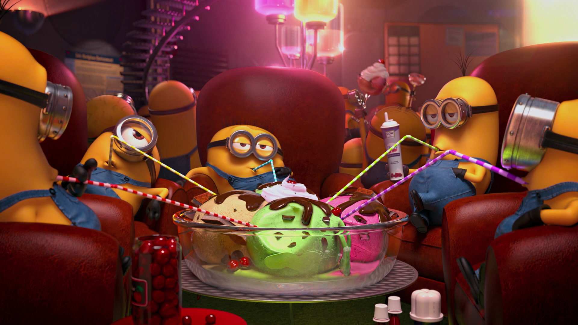 Despicable Me, Despicable Me 2, sitting, indoors, adult, people