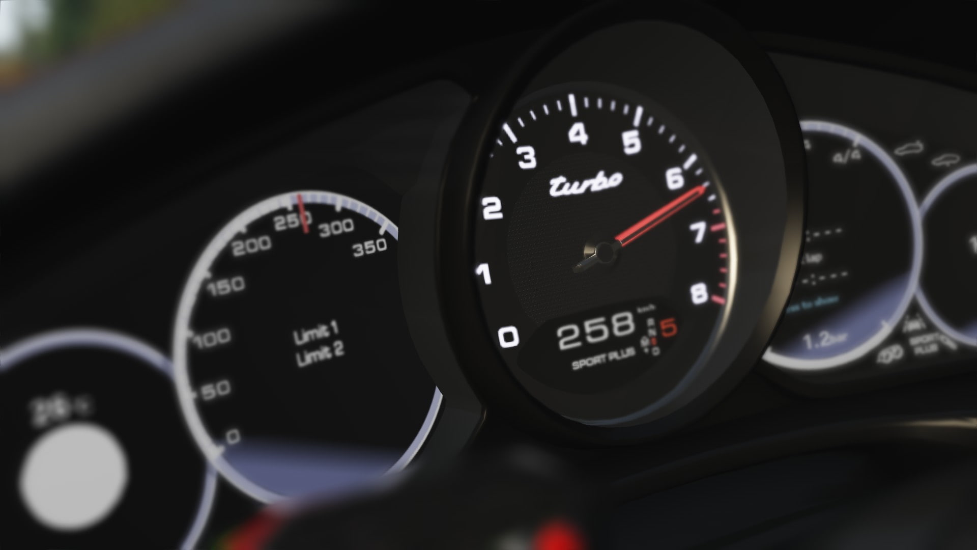 Assetto Corsa, Nordschleife, Porsche Panamera, number, control panel