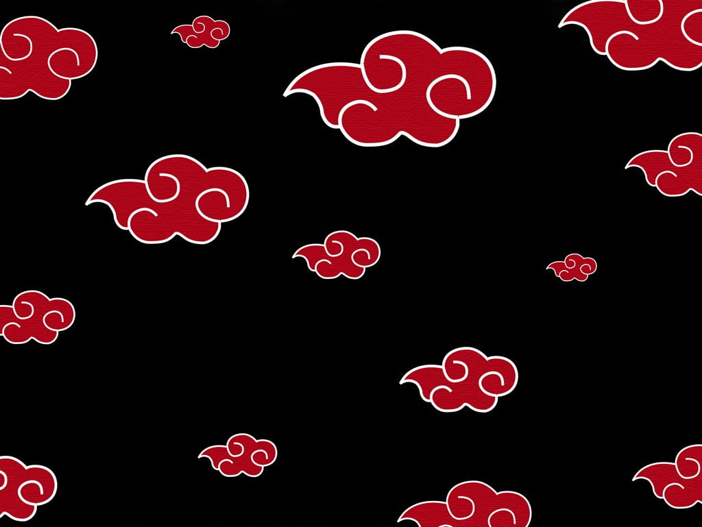 red and black wallpaper, Naruto Shippuuden, Akatsuki, heart shape